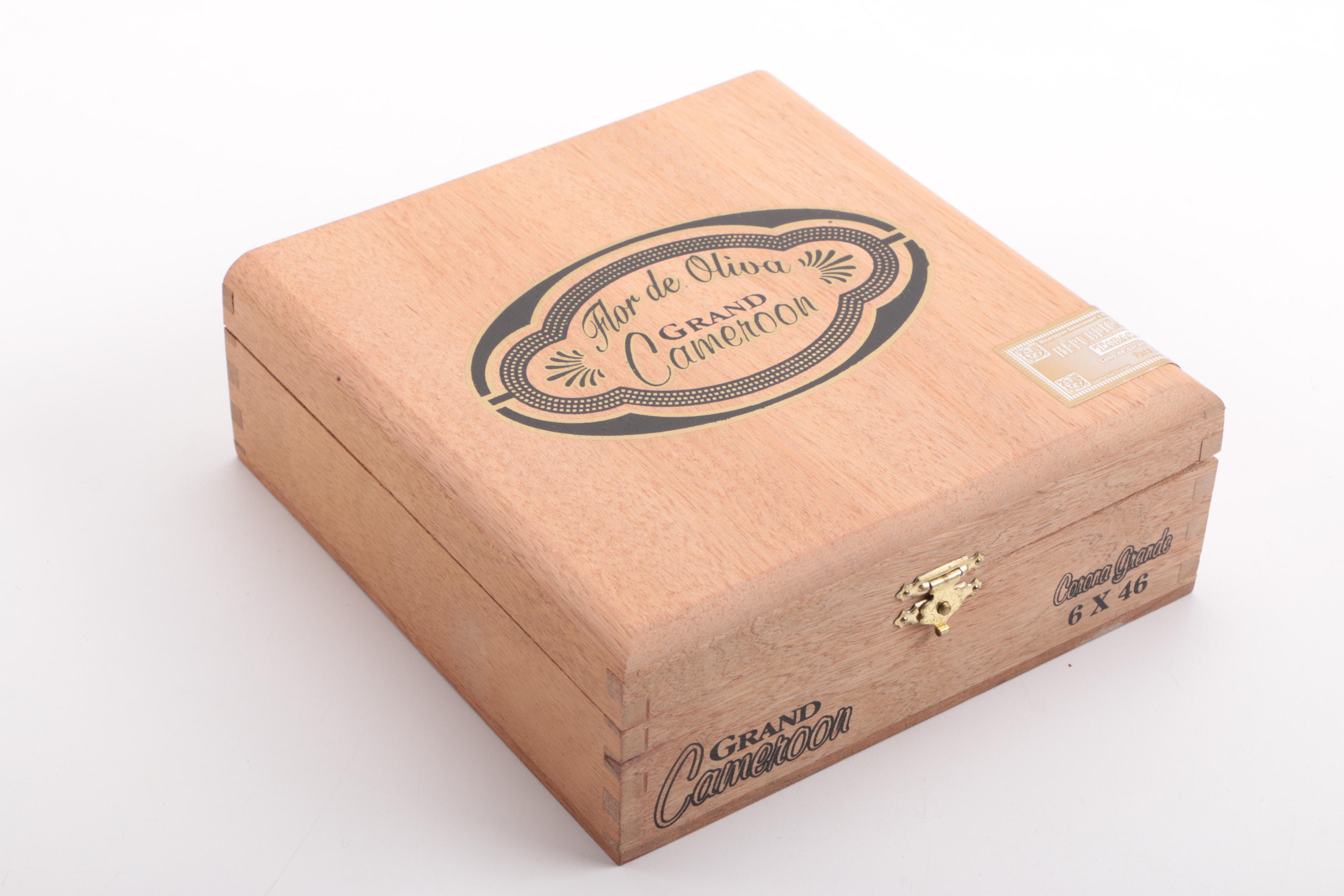 Collection of Fifteen Wood Cigar Boxes