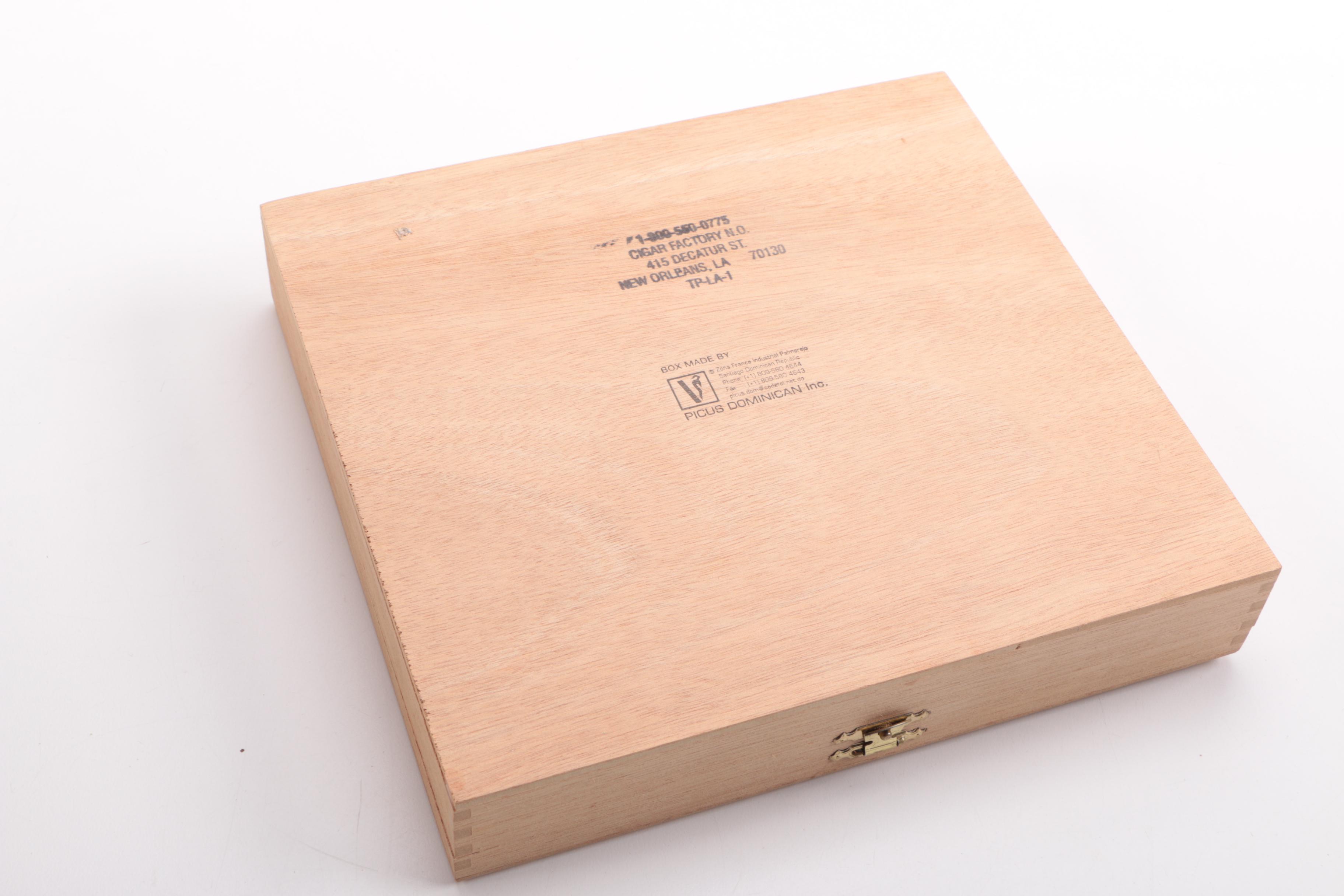 Collection of Fifteen Wood Cigar Boxes