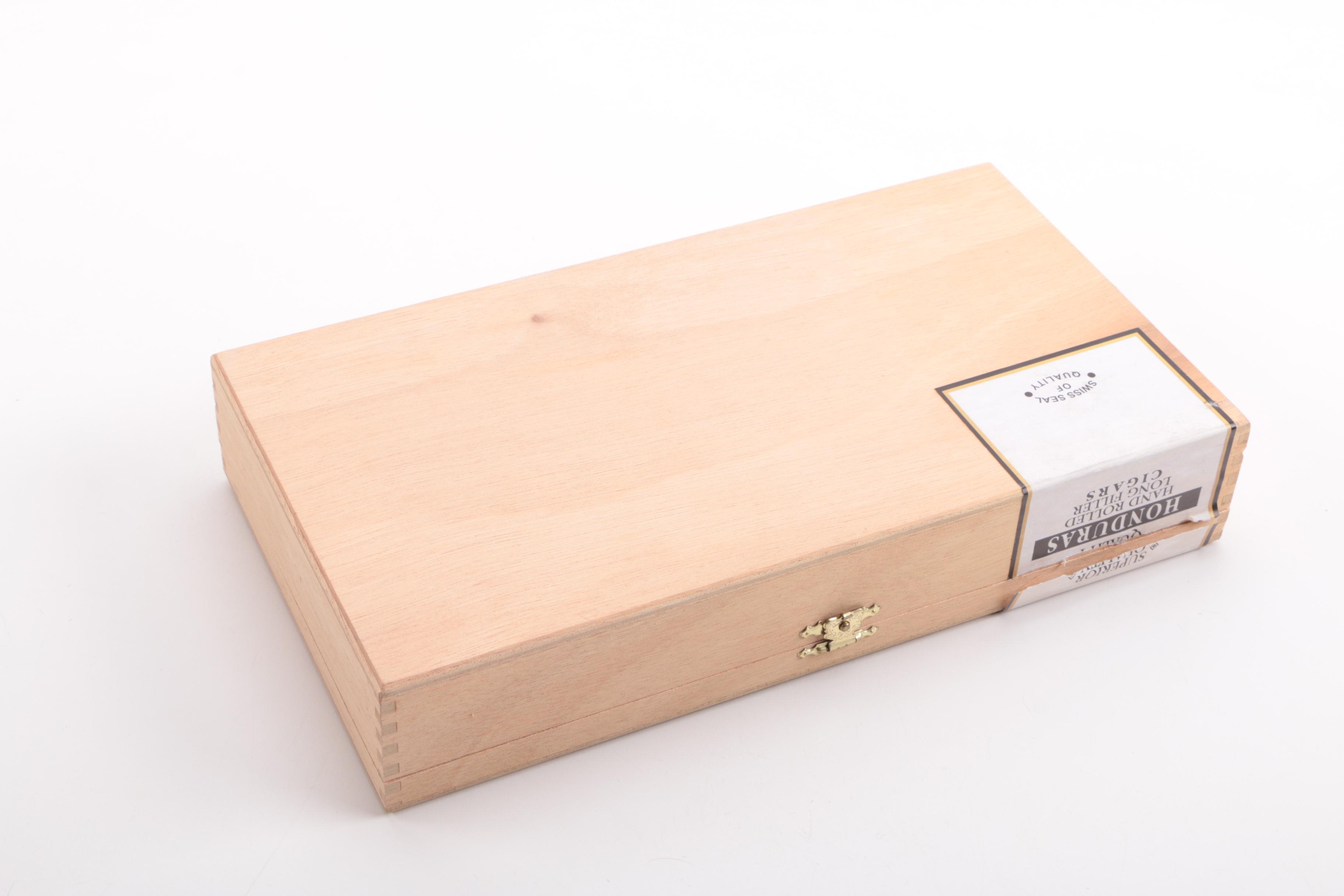 Collection of Fifteen Wood Cigar Boxes