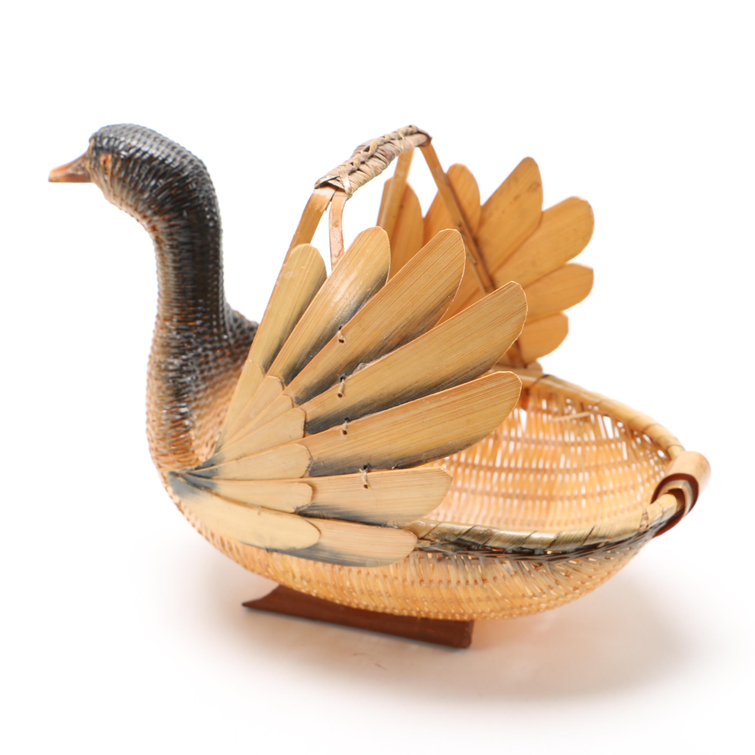 Kissing Ducks Wicker Baskets