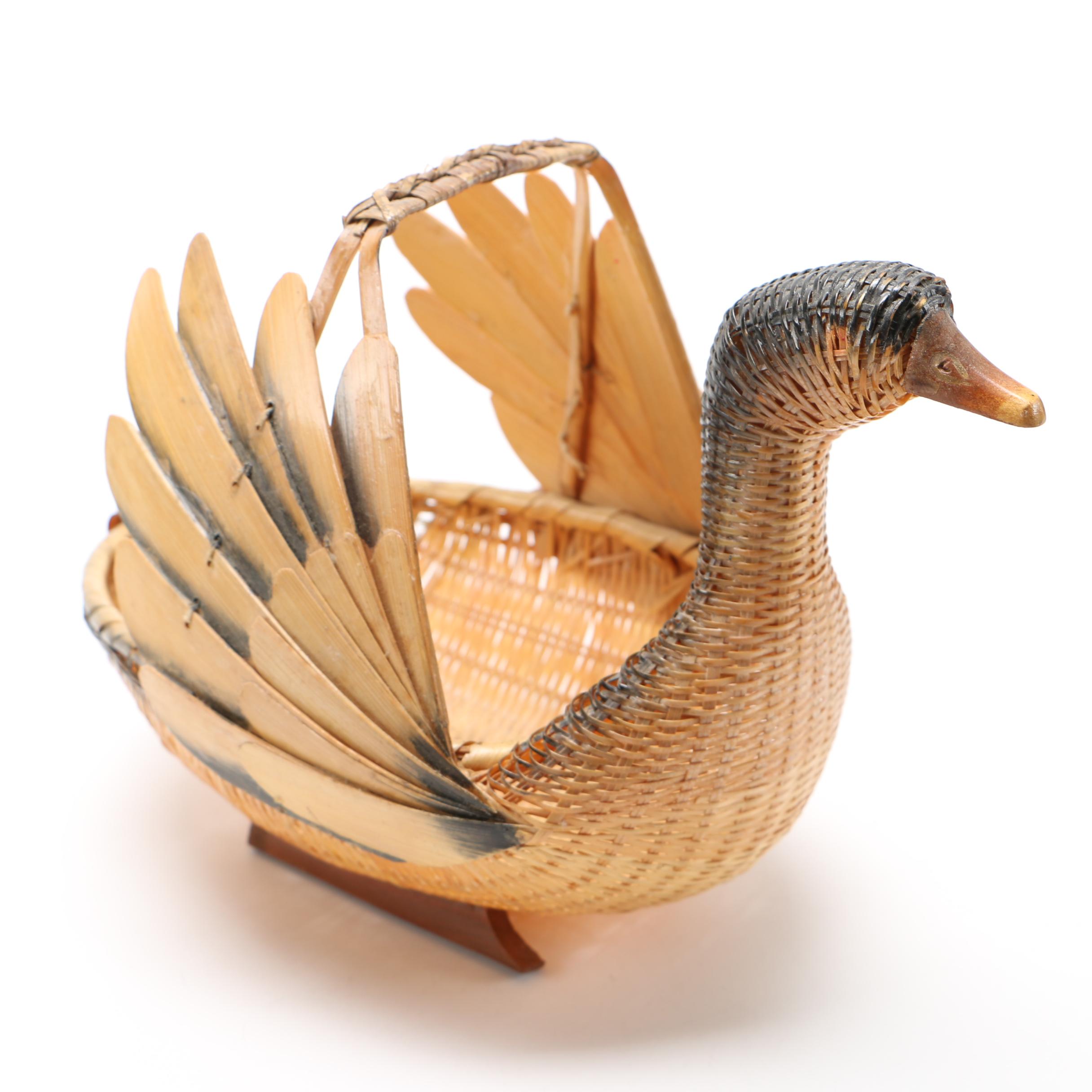 Kissing Ducks Wicker Baskets