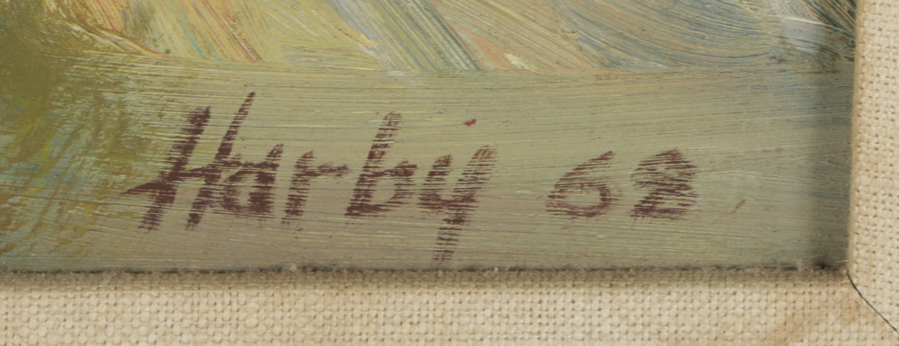 William Harby Oil Painting on Board "Roy's Fish Shack"