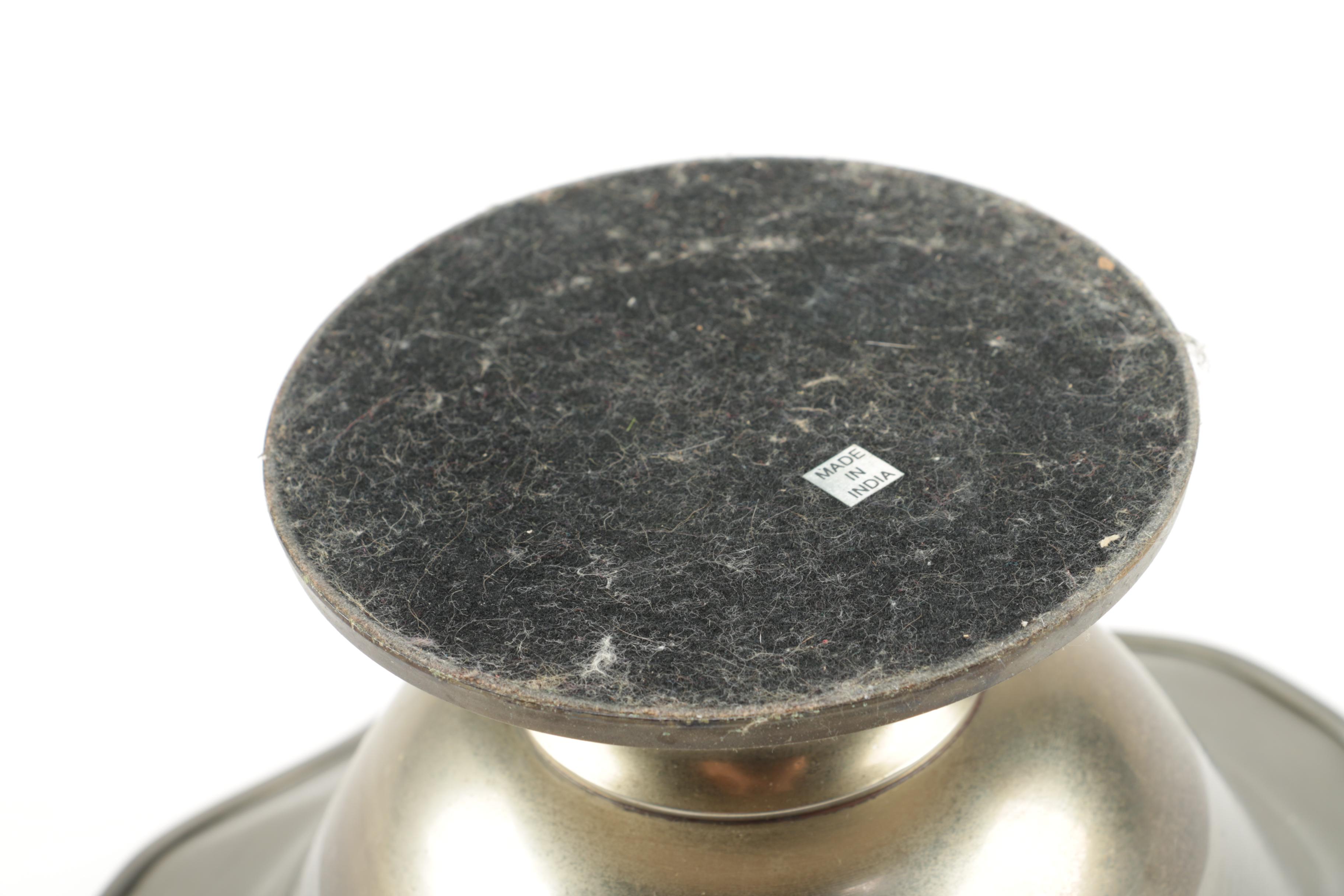 Copper and Pewter Pedestal Bowls