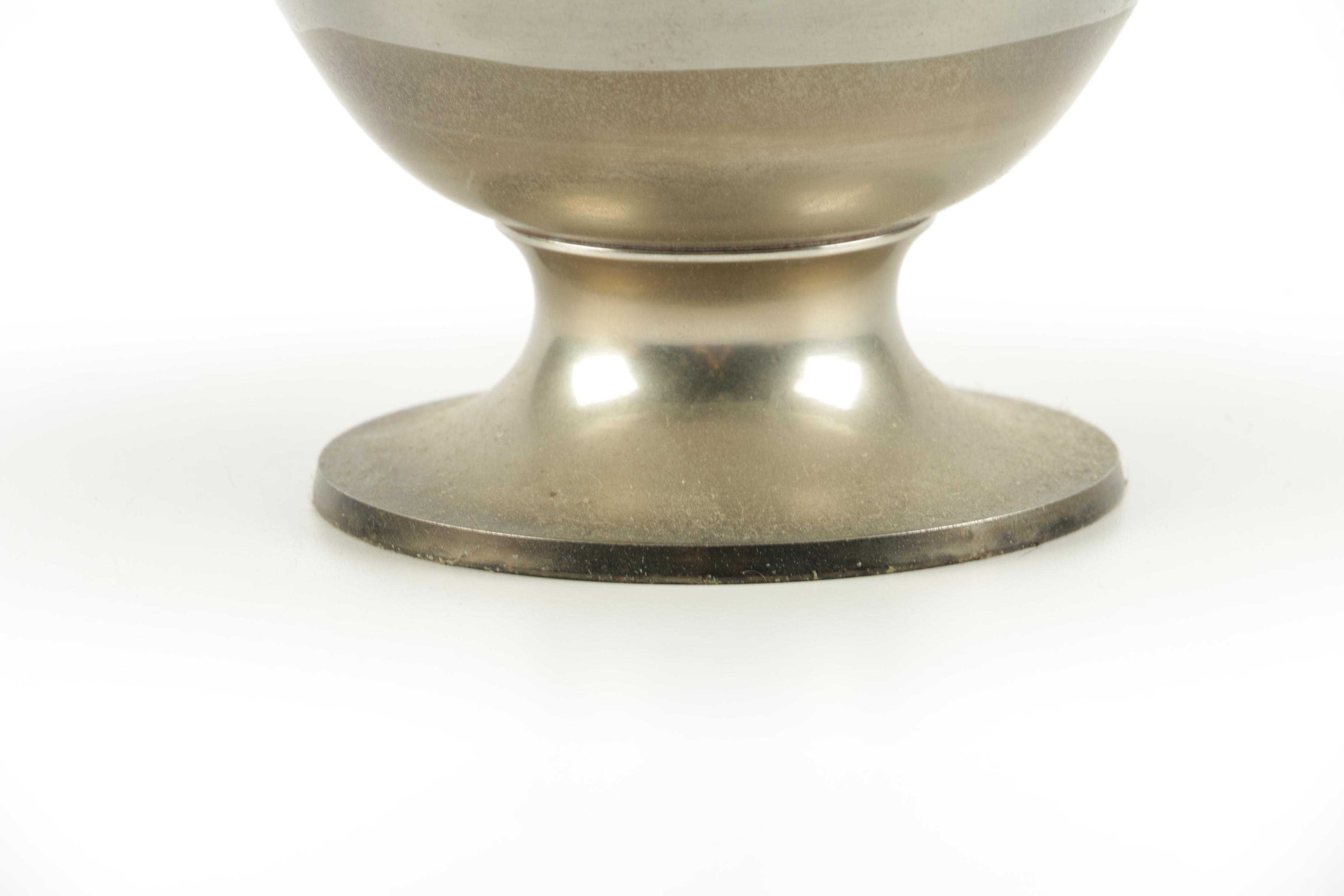 Copper and Pewter Pedestal Bowls