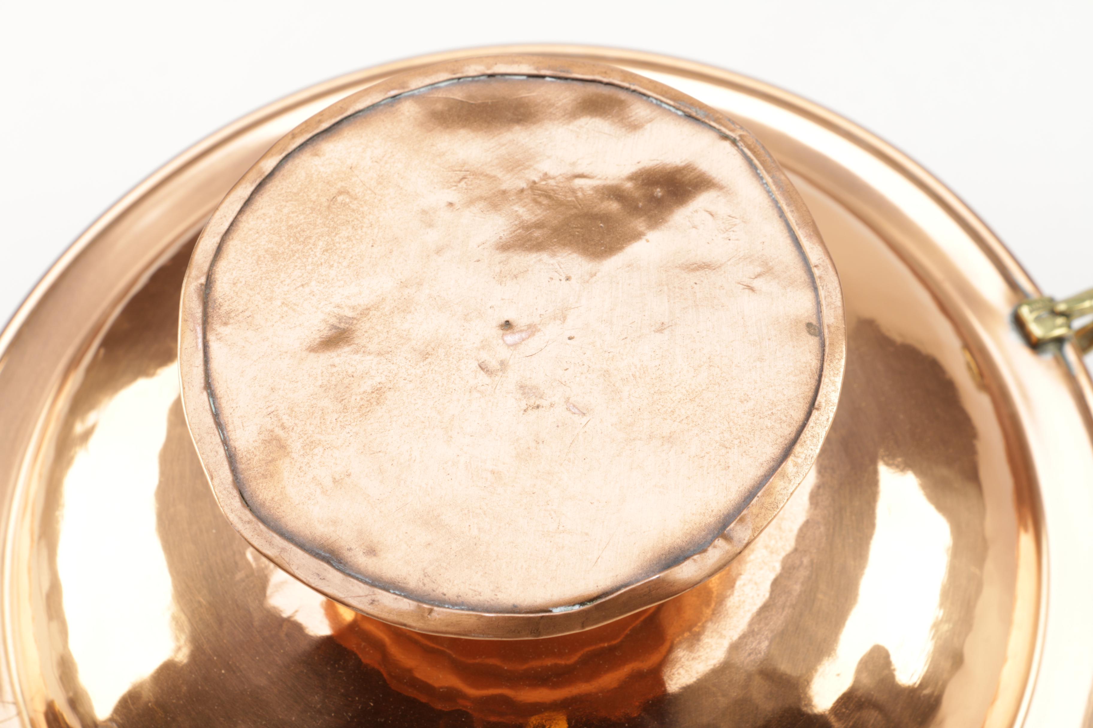 Copper and Pewter Pedestal Bowls
