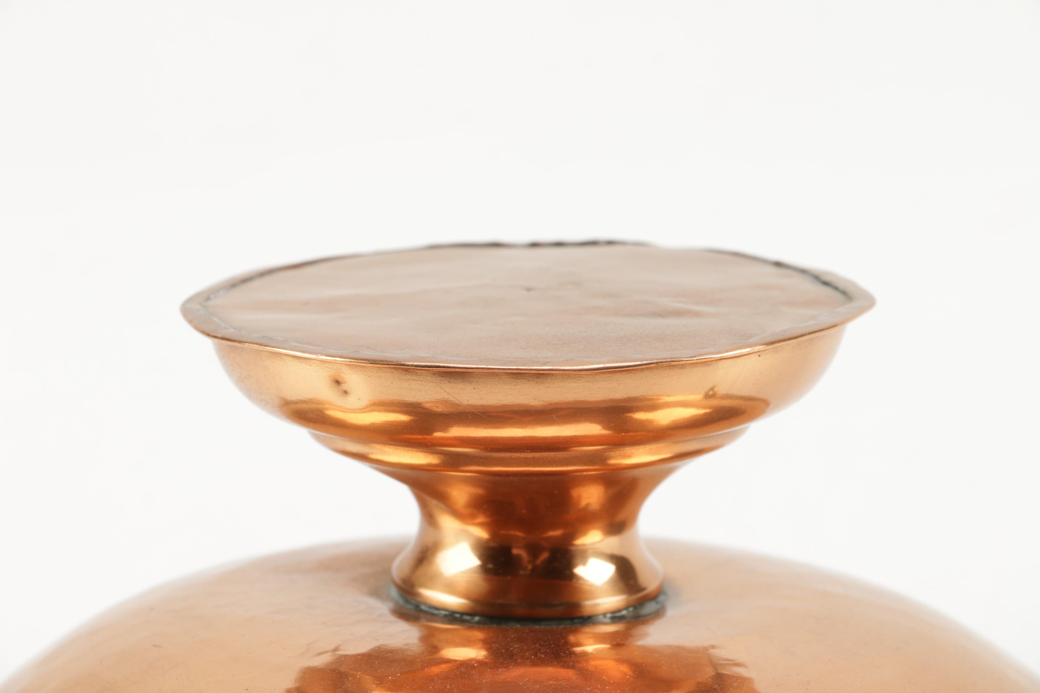 Copper and Pewter Pedestal Bowls