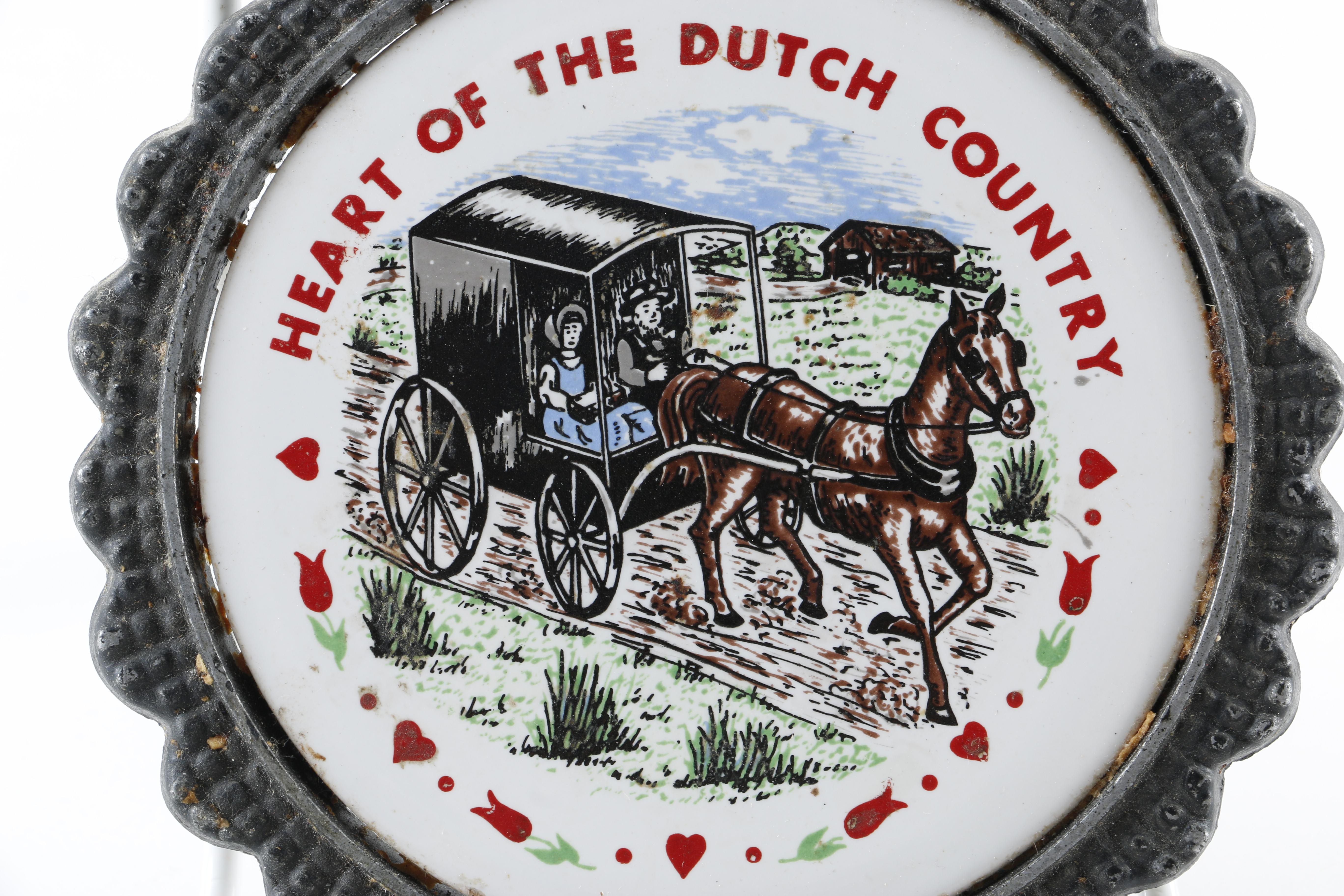 Decorative Cast Iron and Ceramic Trivets