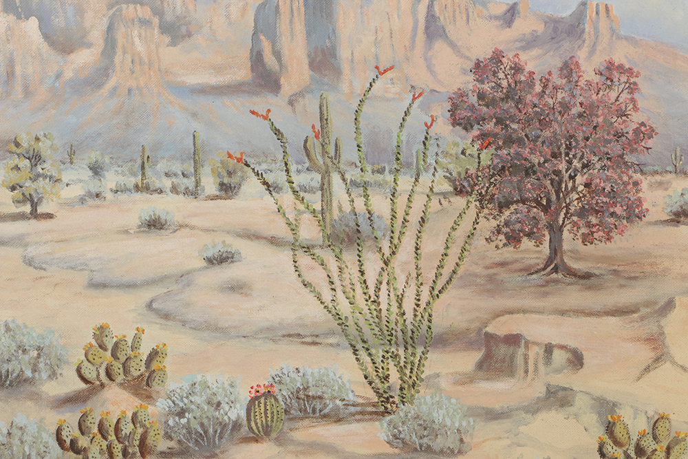 John J. Coghlan Oil Painting on Canvas Desert Landscape
