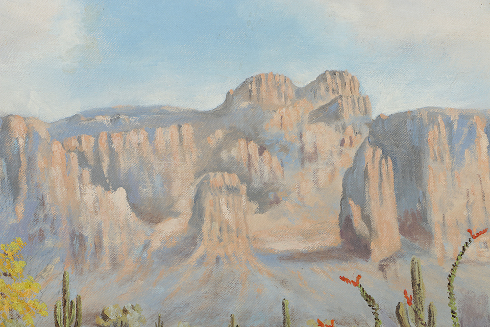 John J. Coghlan Oil Painting on Canvas Desert Landscape