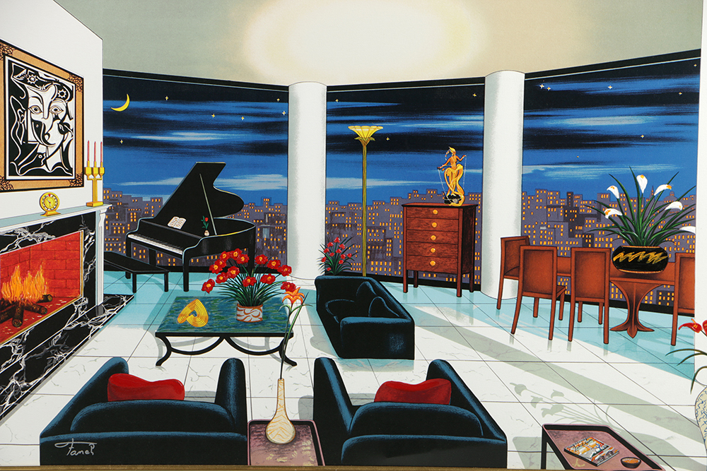 Fanch Ledan Limited Edition Giclee on Canvas "Interior with Picasso"