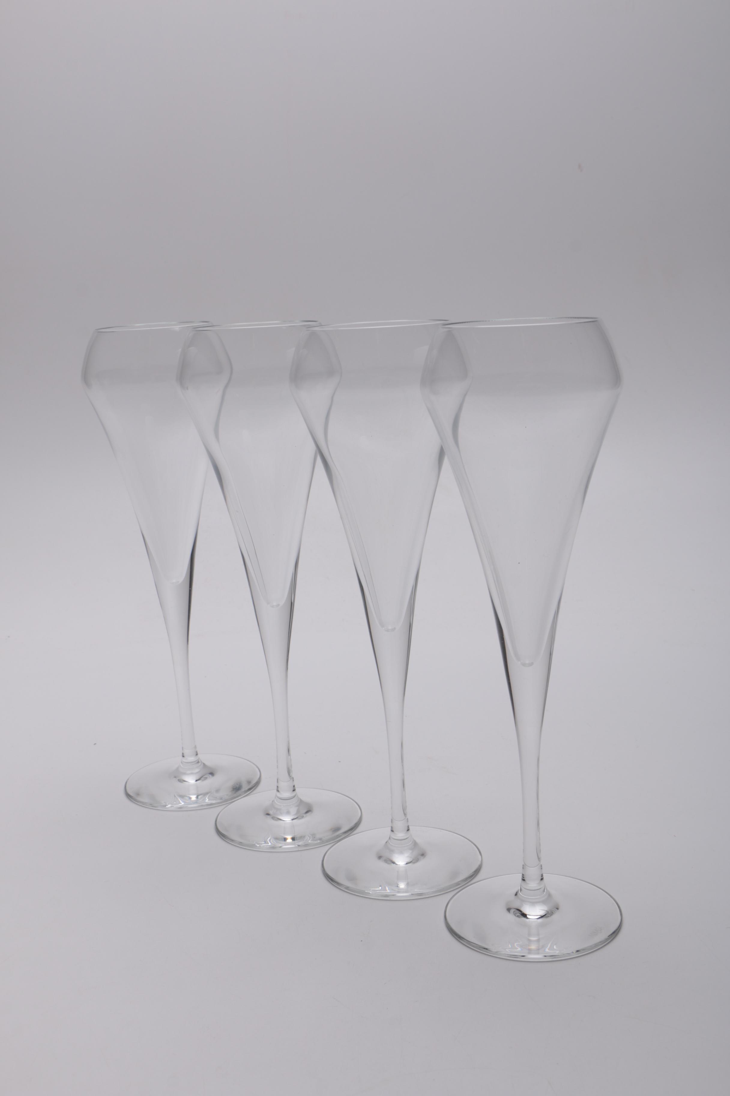 Collection of Sixteen Mikasa Wine Glasses and One Decanter