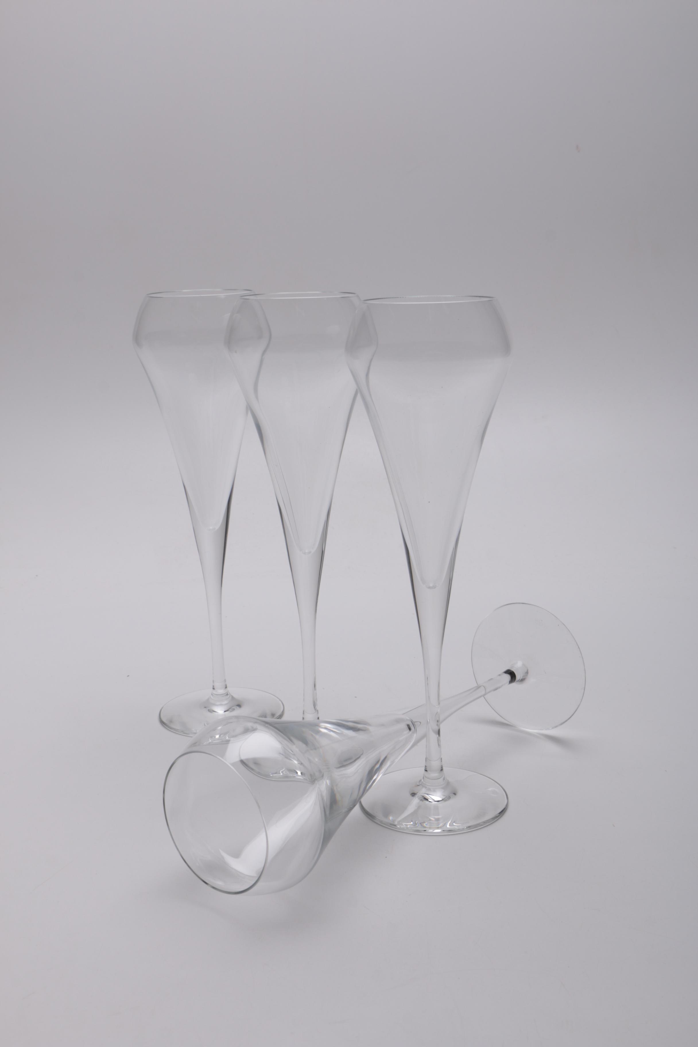 Collection of Sixteen Mikasa Wine Glasses and One Decanter