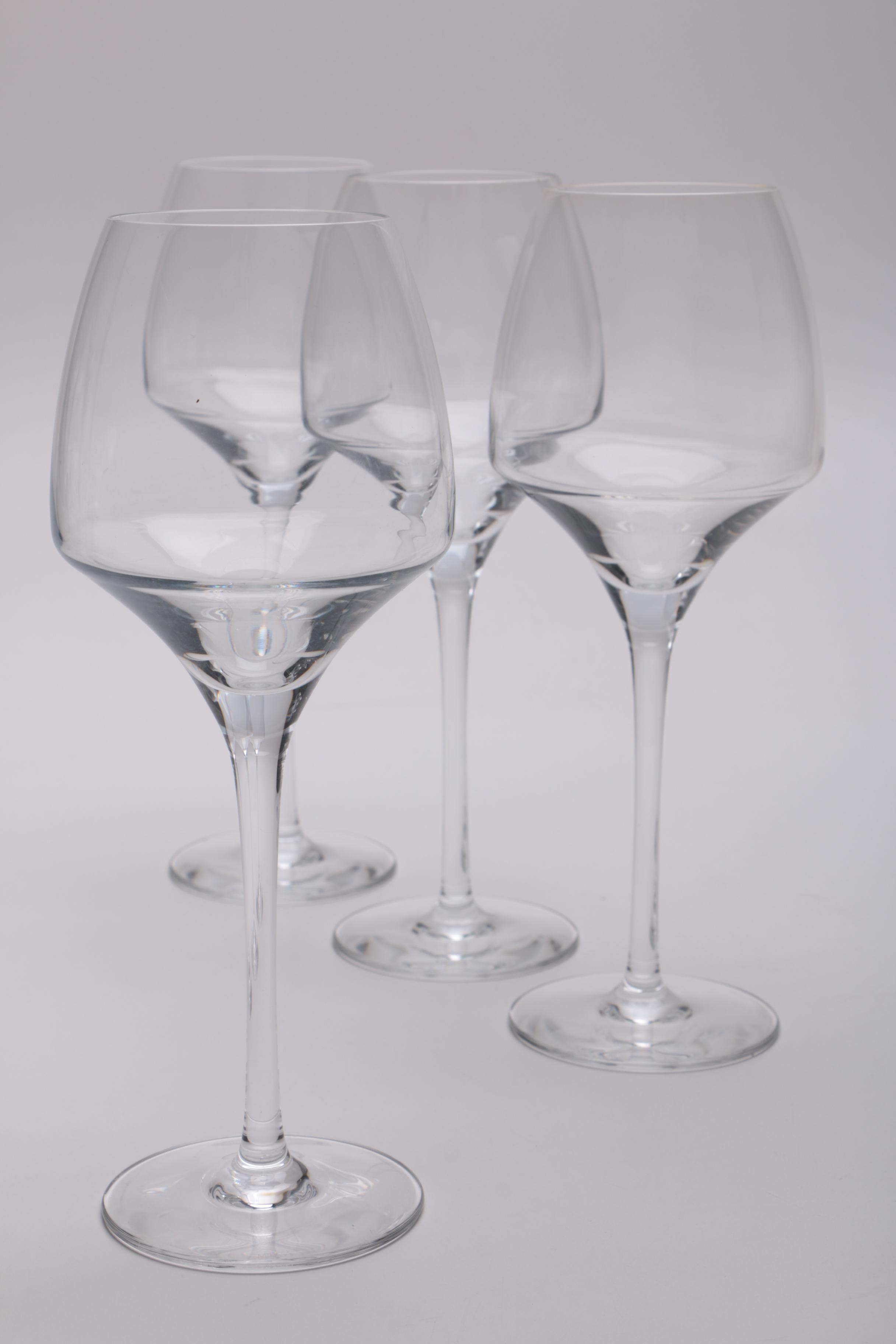 Collection of Sixteen Mikasa Wine Glasses and One Decanter