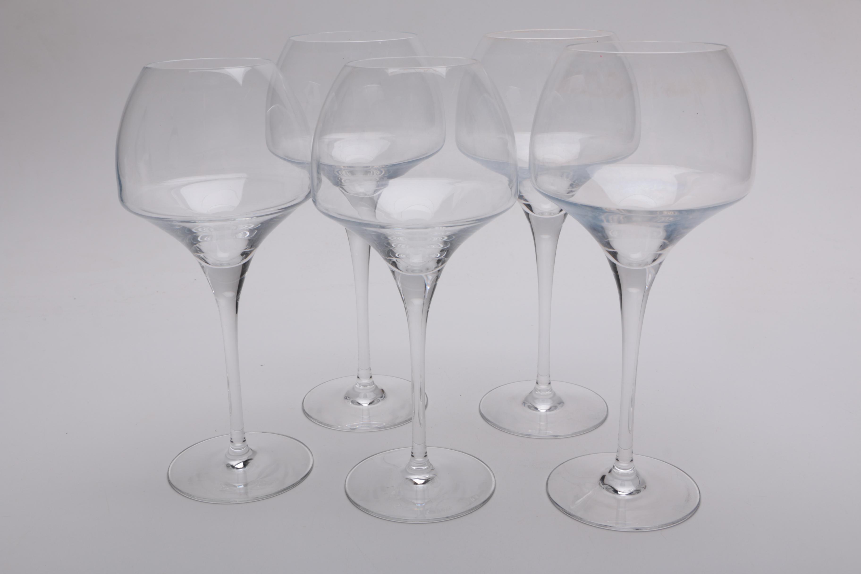 Collection of Sixteen Mikasa Wine Glasses and One Decanter