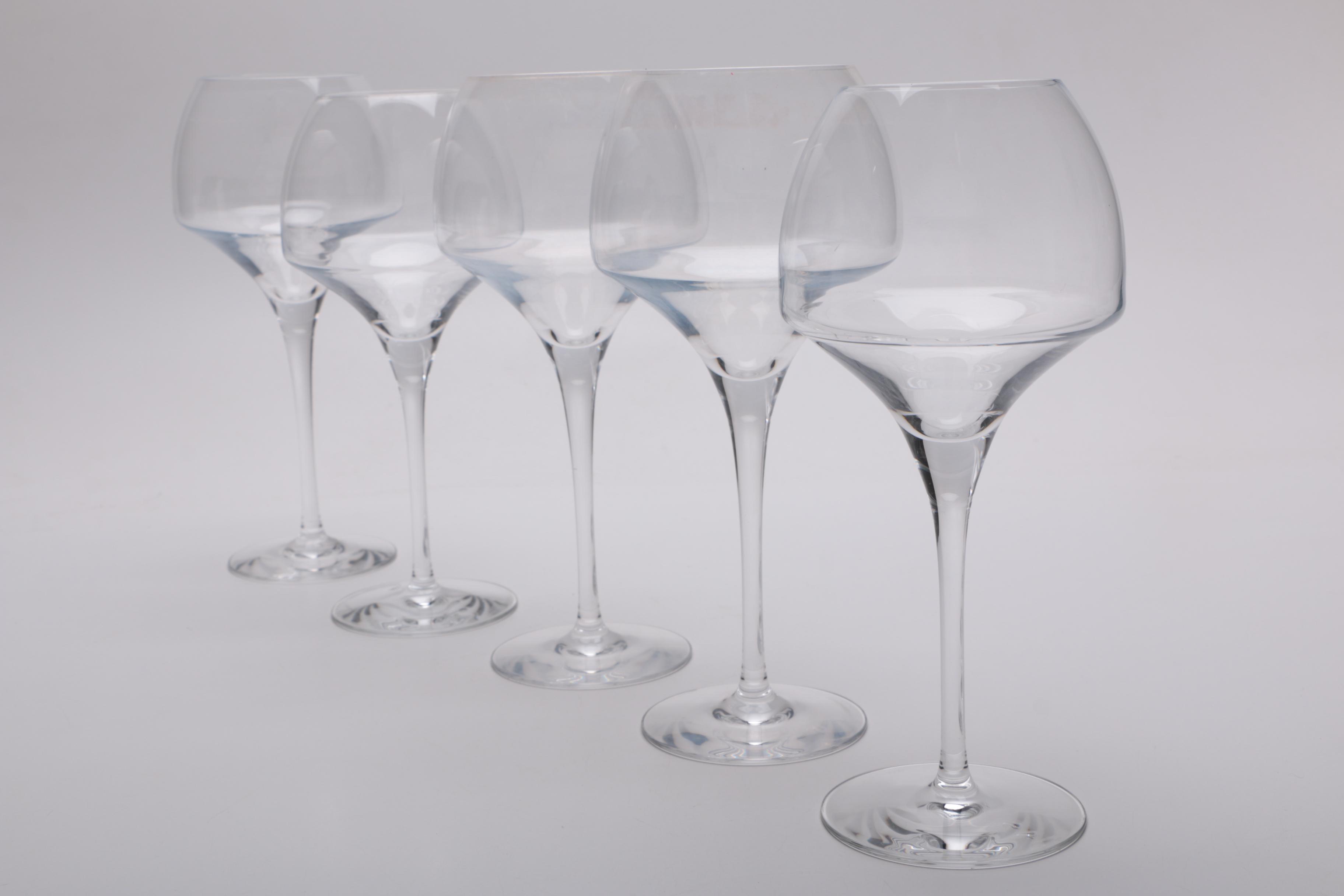 Collection of Sixteen Mikasa Wine Glasses and One Decanter