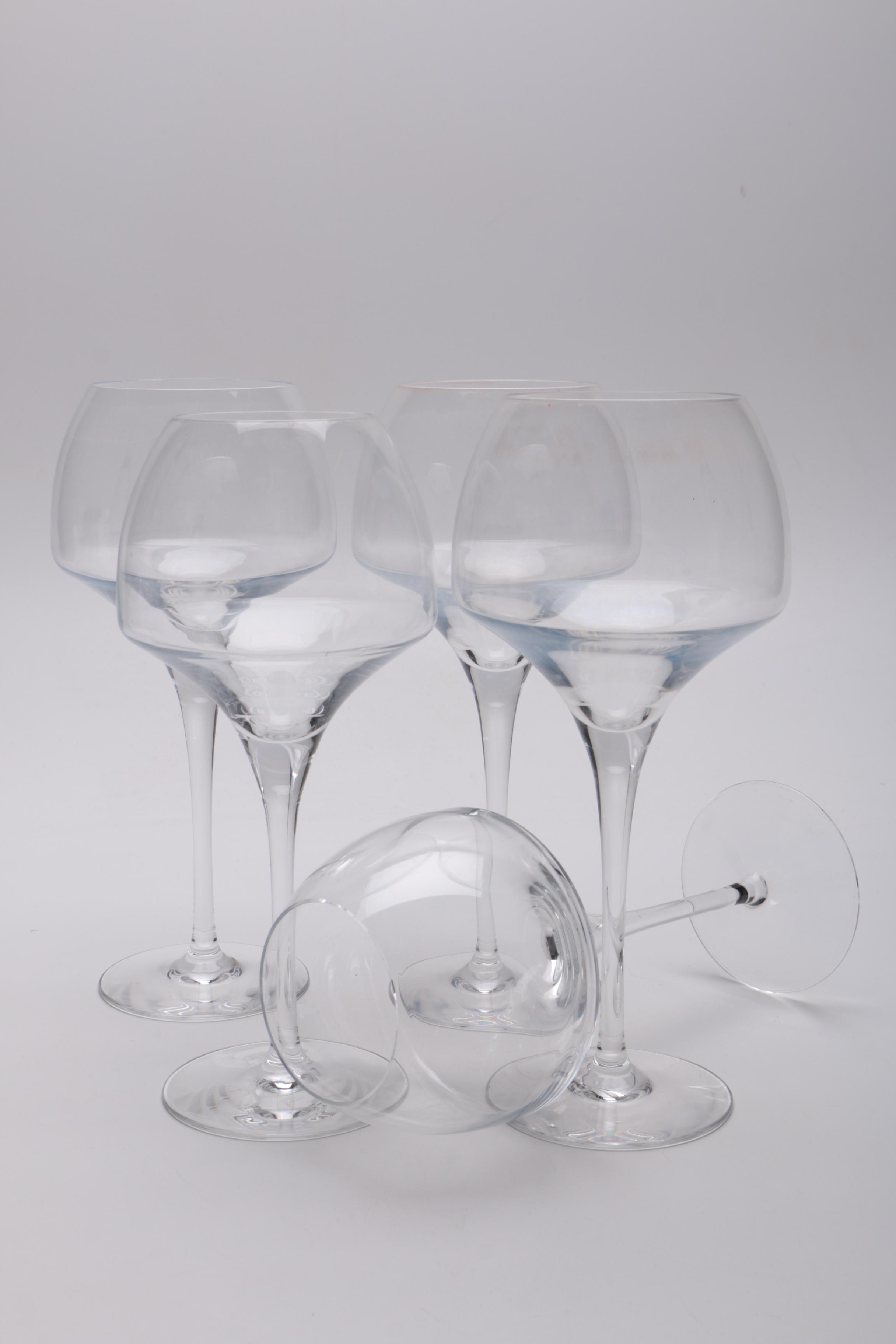 Collection of Sixteen Mikasa Wine Glasses and One Decanter