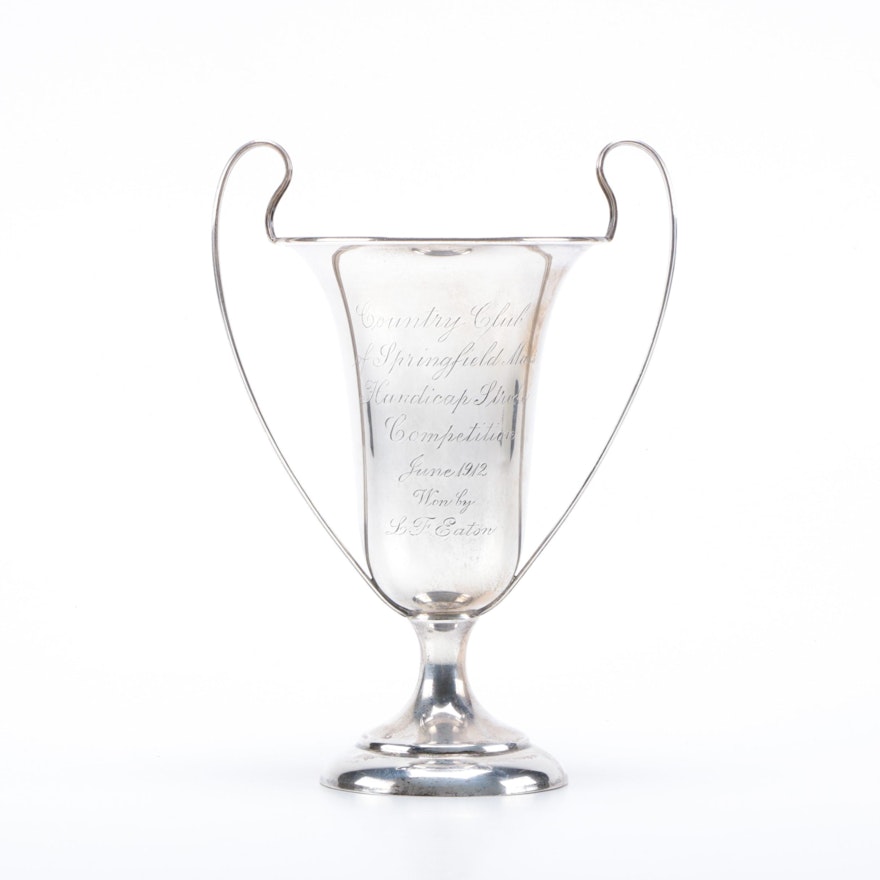 Antique Sterling Silver Country Club of Springfield Golf Trophy