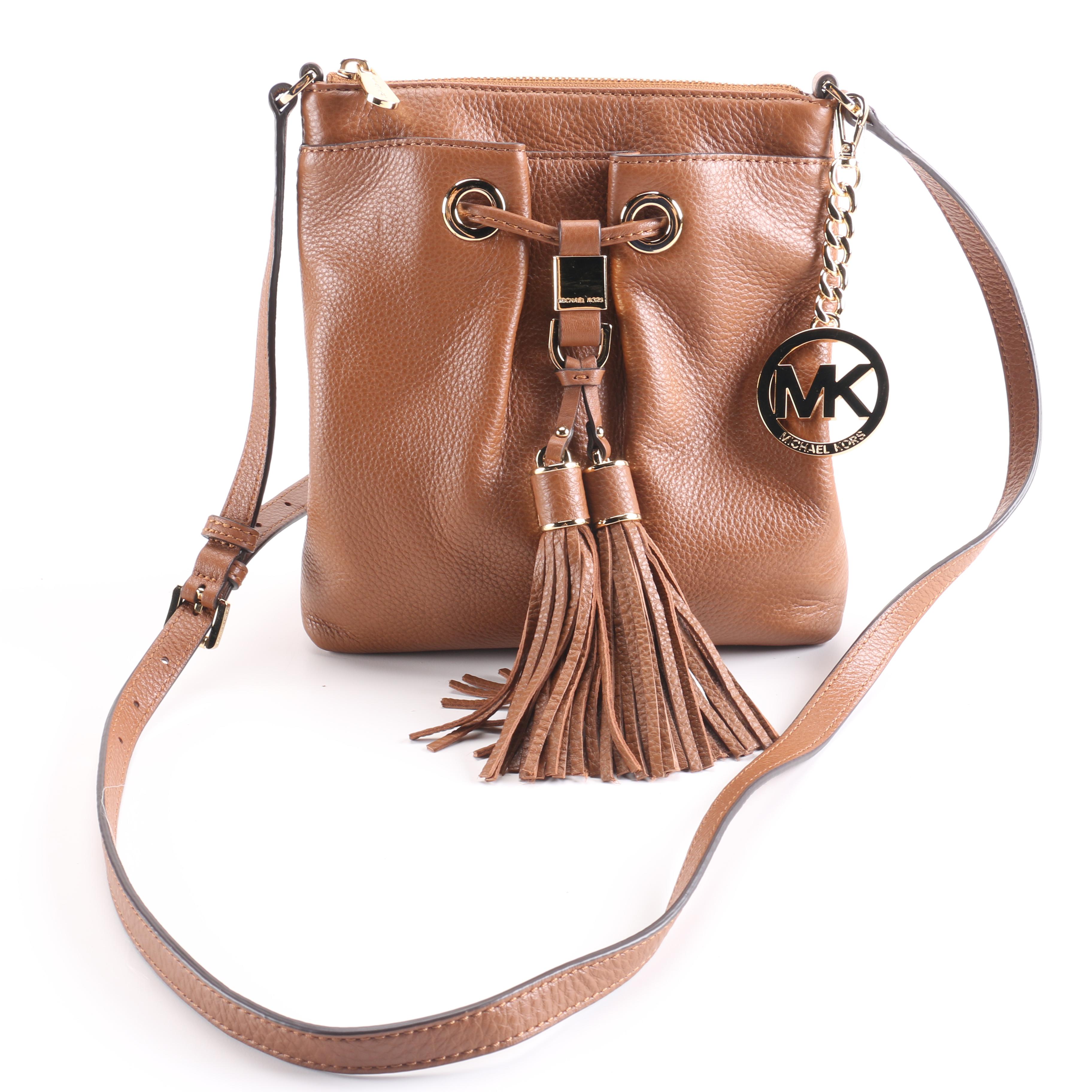 MICHAEL by Michael Kors Brown Leather Crossbody Bag