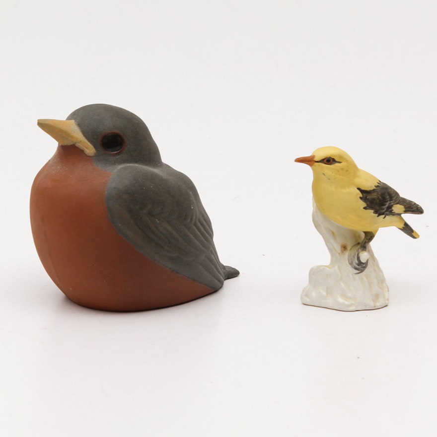 Pair of Ceramic Birds by Nicodemus and Goebel