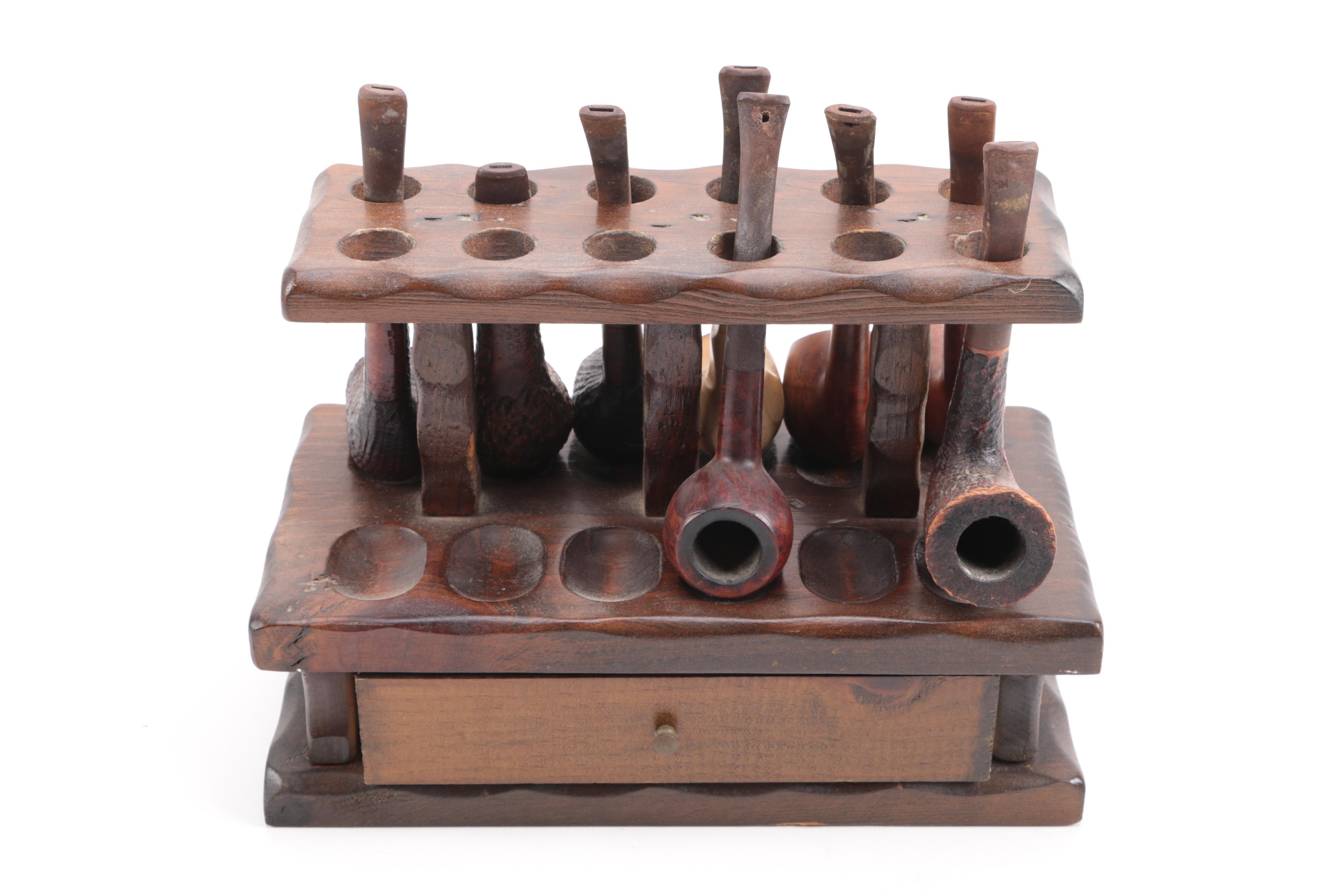 Vintage Wooden Smoking Pipe Collection