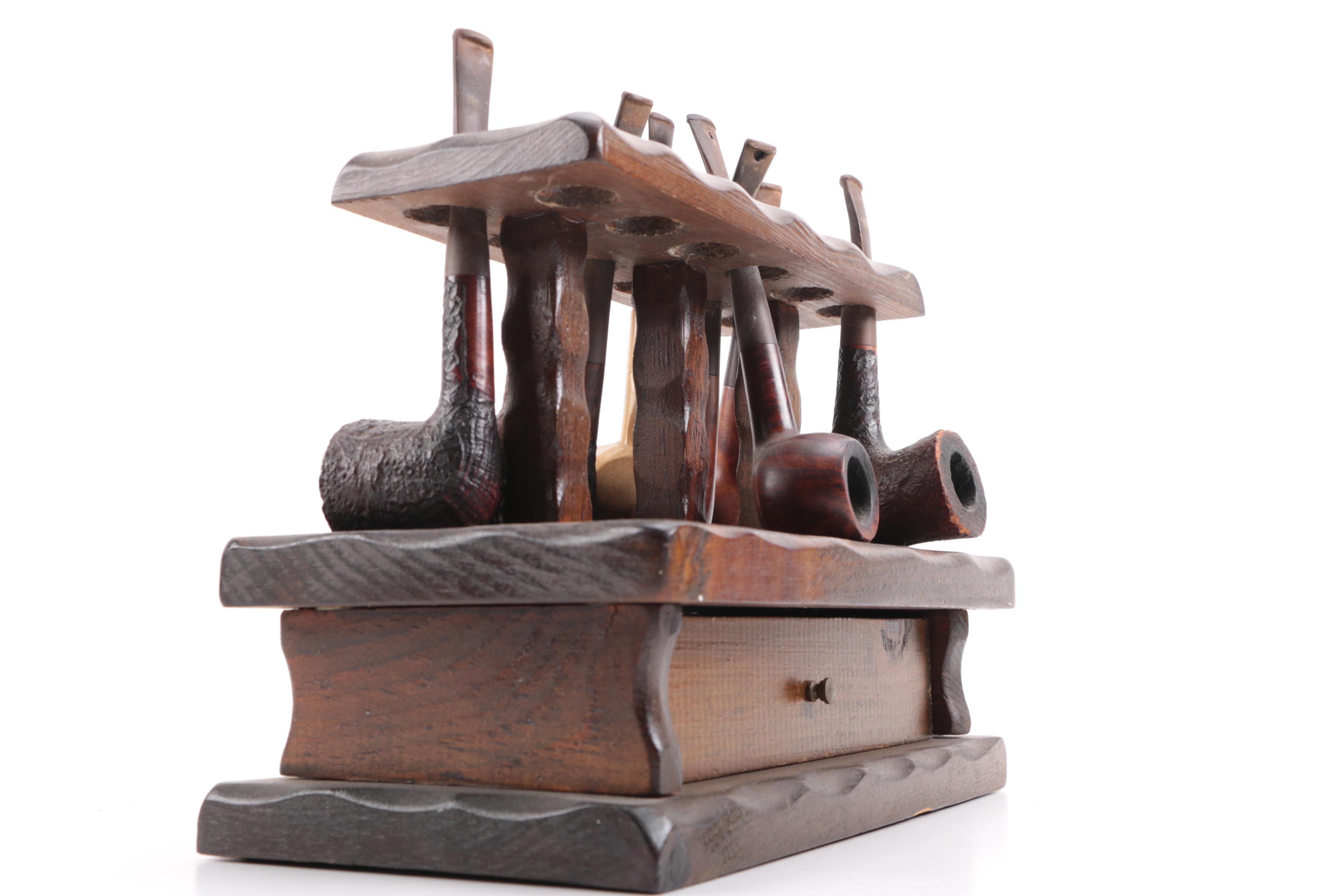 Vintage Wooden Smoking Pipe Collection