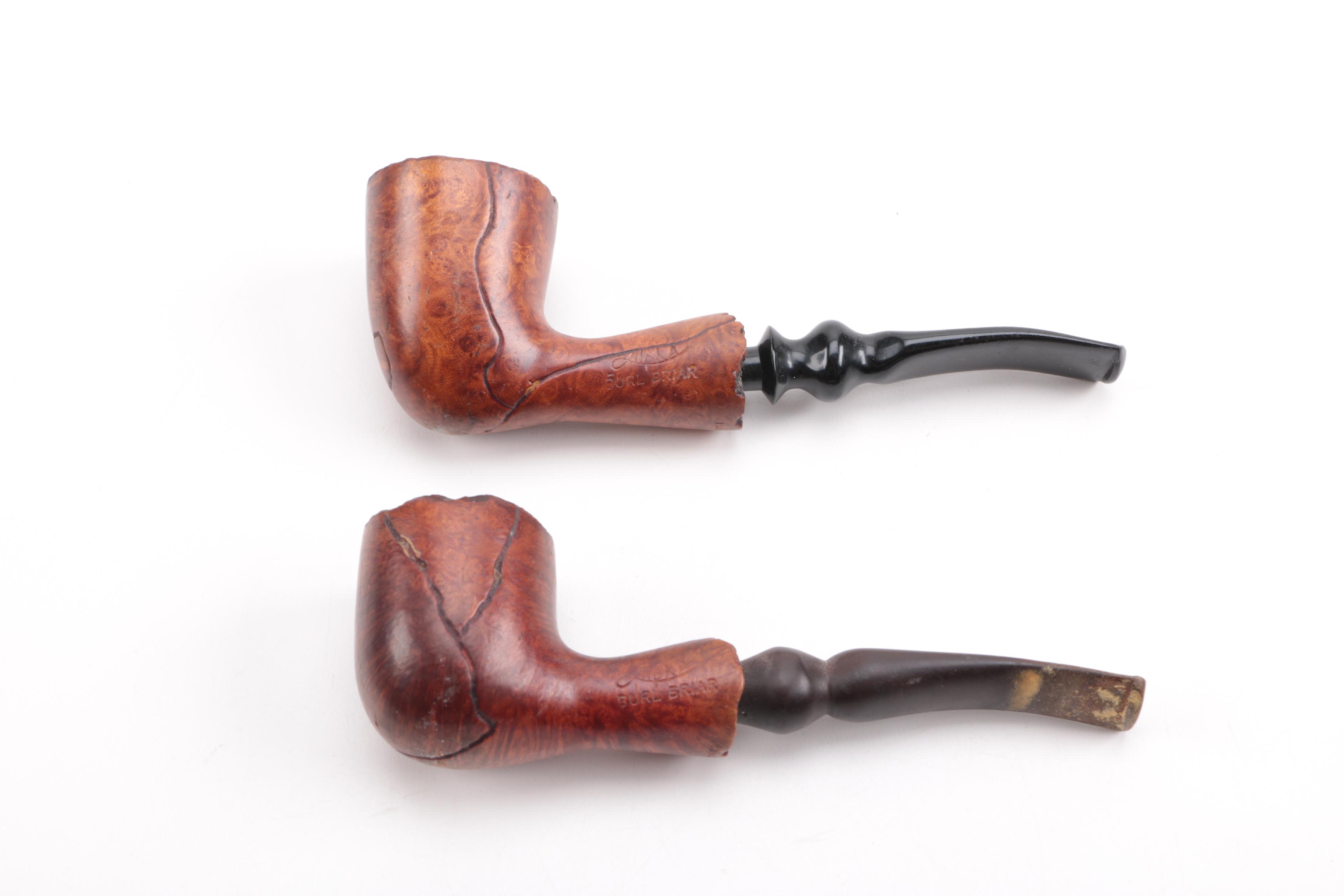 Vintage Wooden Smoking Pipe Collection