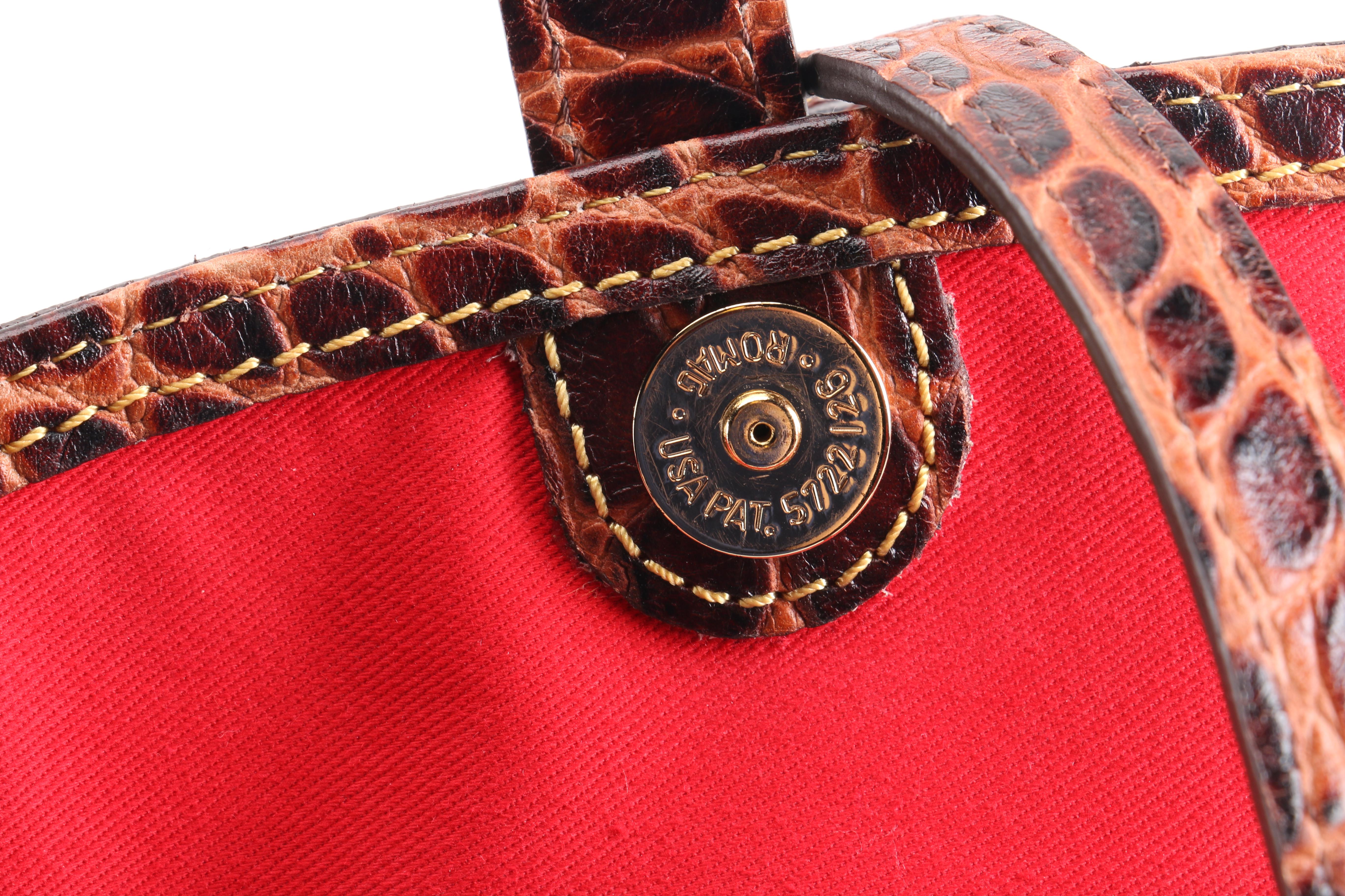 Dooney and Bourke Embossed Leather Saddle Bag