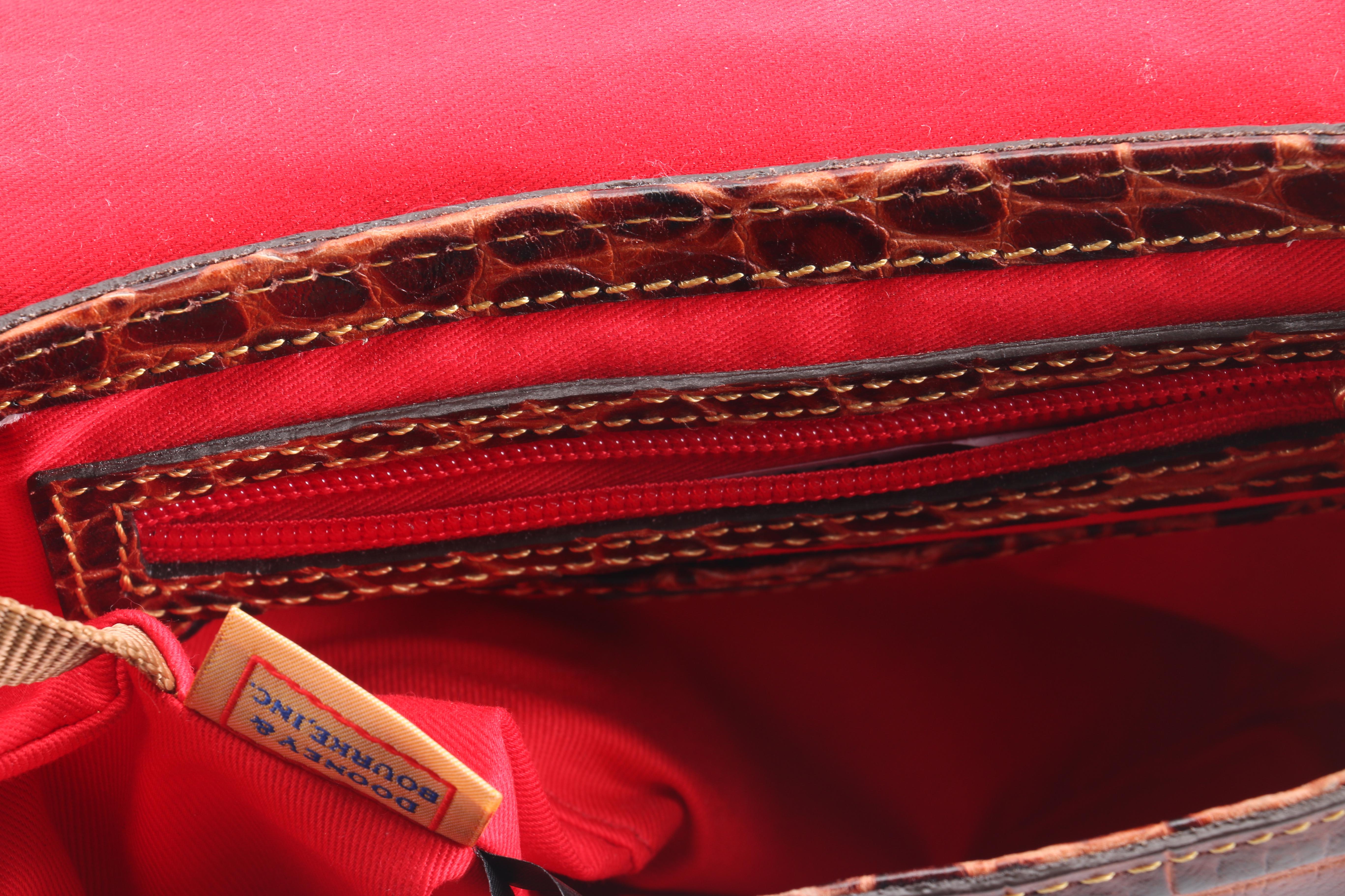 Dooney and Bourke Embossed Leather Saddle Bag