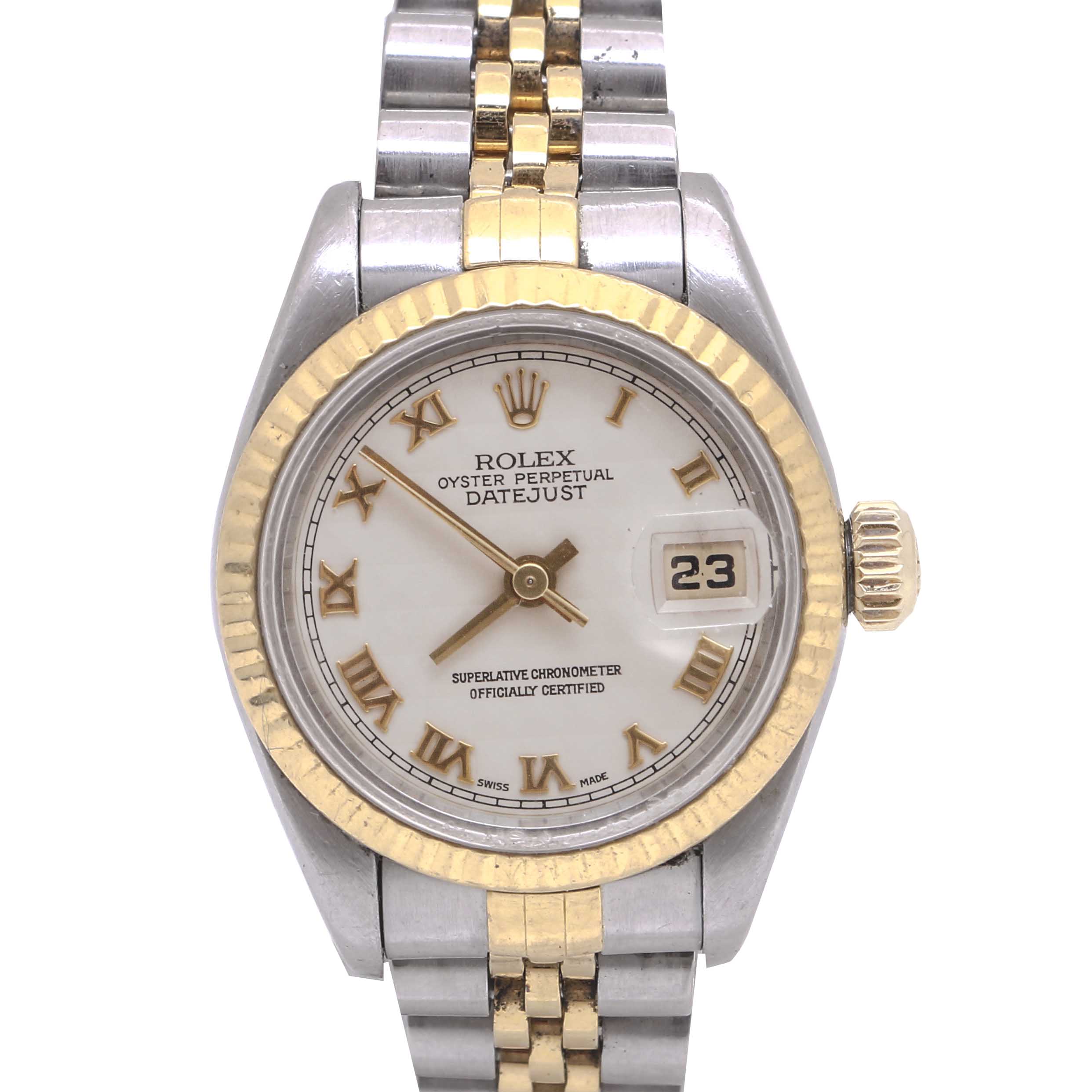 Rolex Oyster Perpetual 18K Gold and Stainless Steel Watch