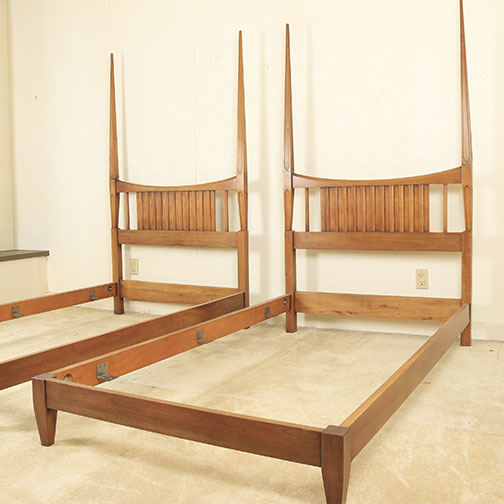 Mid Century Modern Twin Bed Frames by John Widdicomb