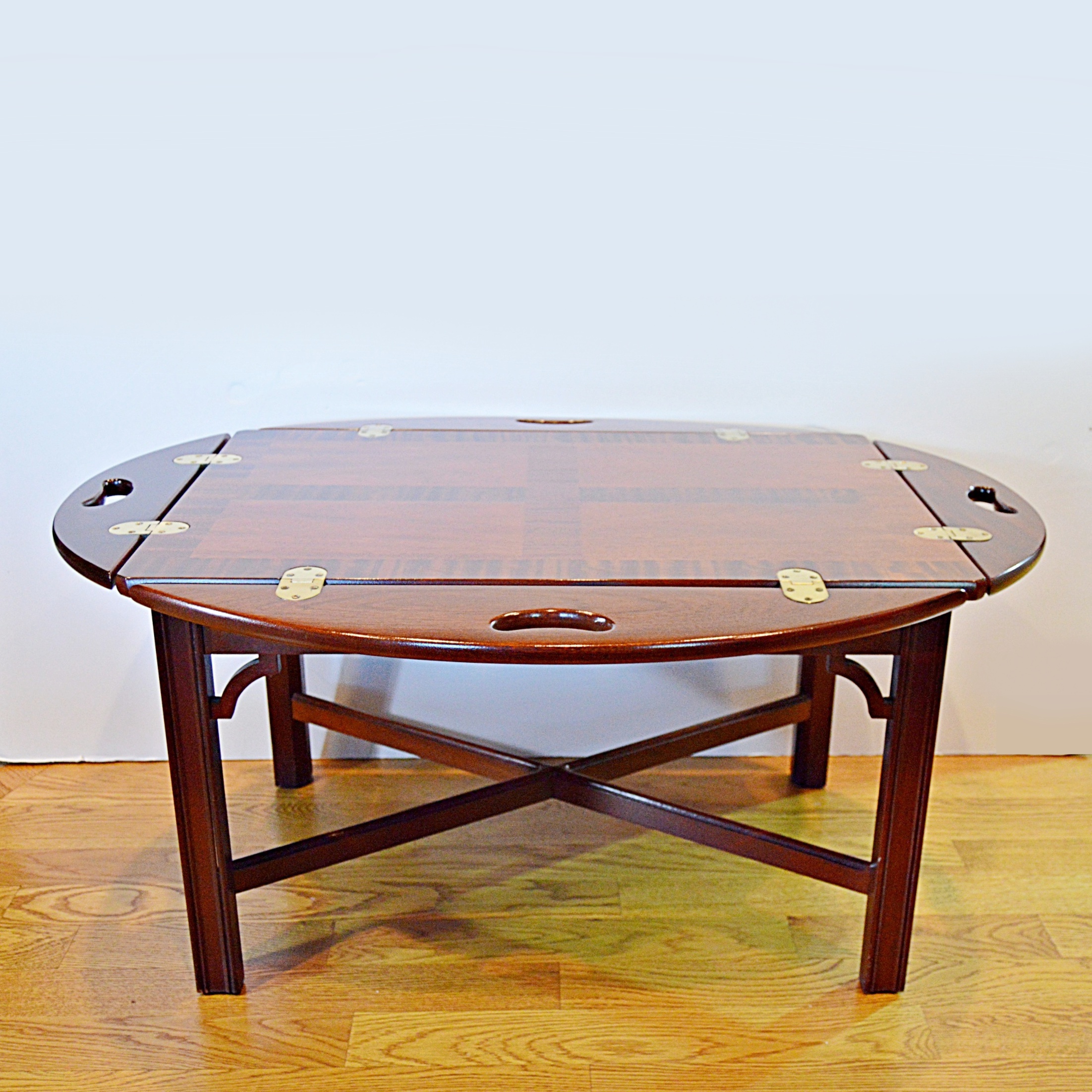 Council Craftsmen Chippendale Style Mahogany Butler's Tray Table