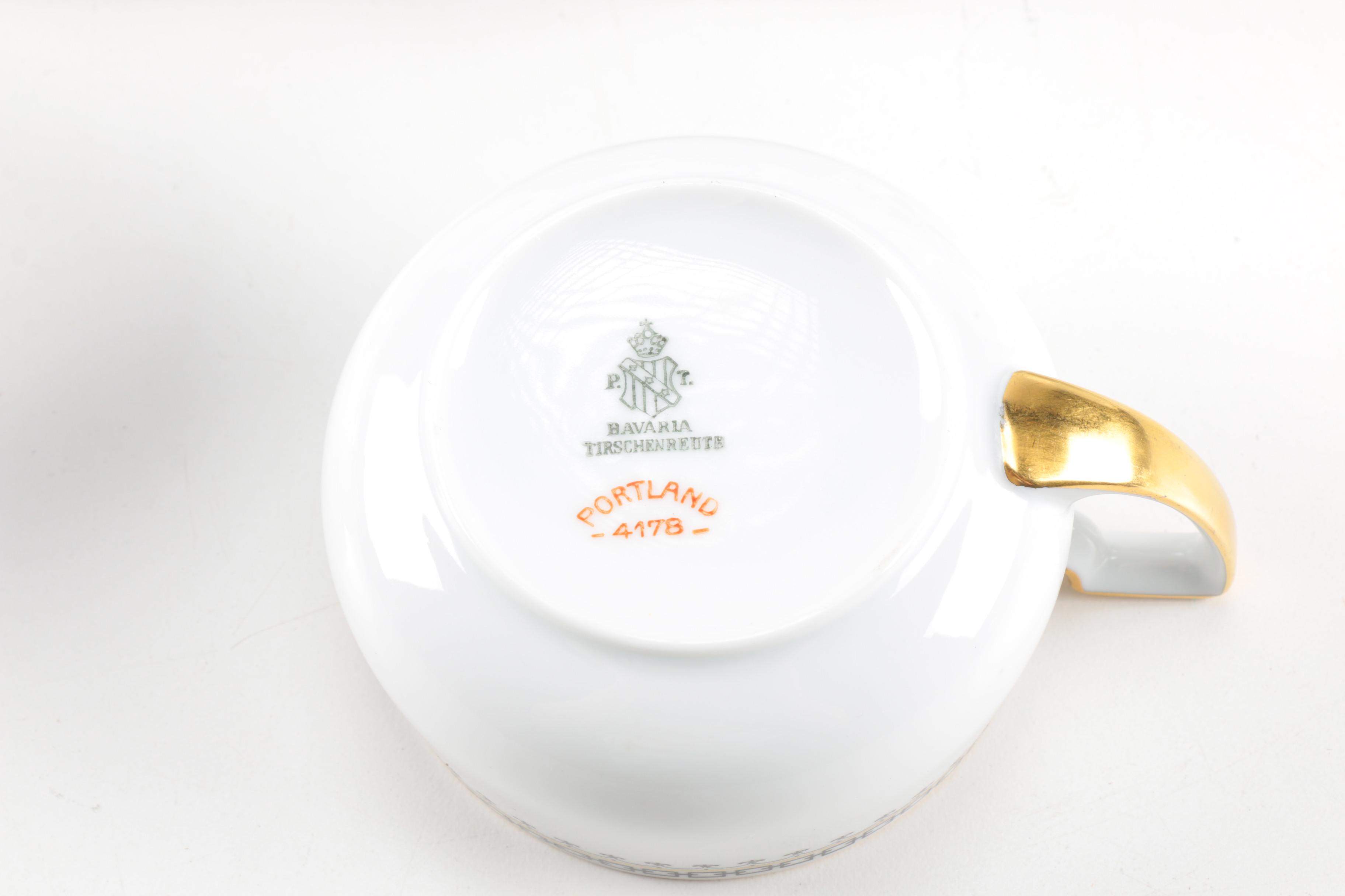 Tirschenreuth Porcelain "Portland" Table Service