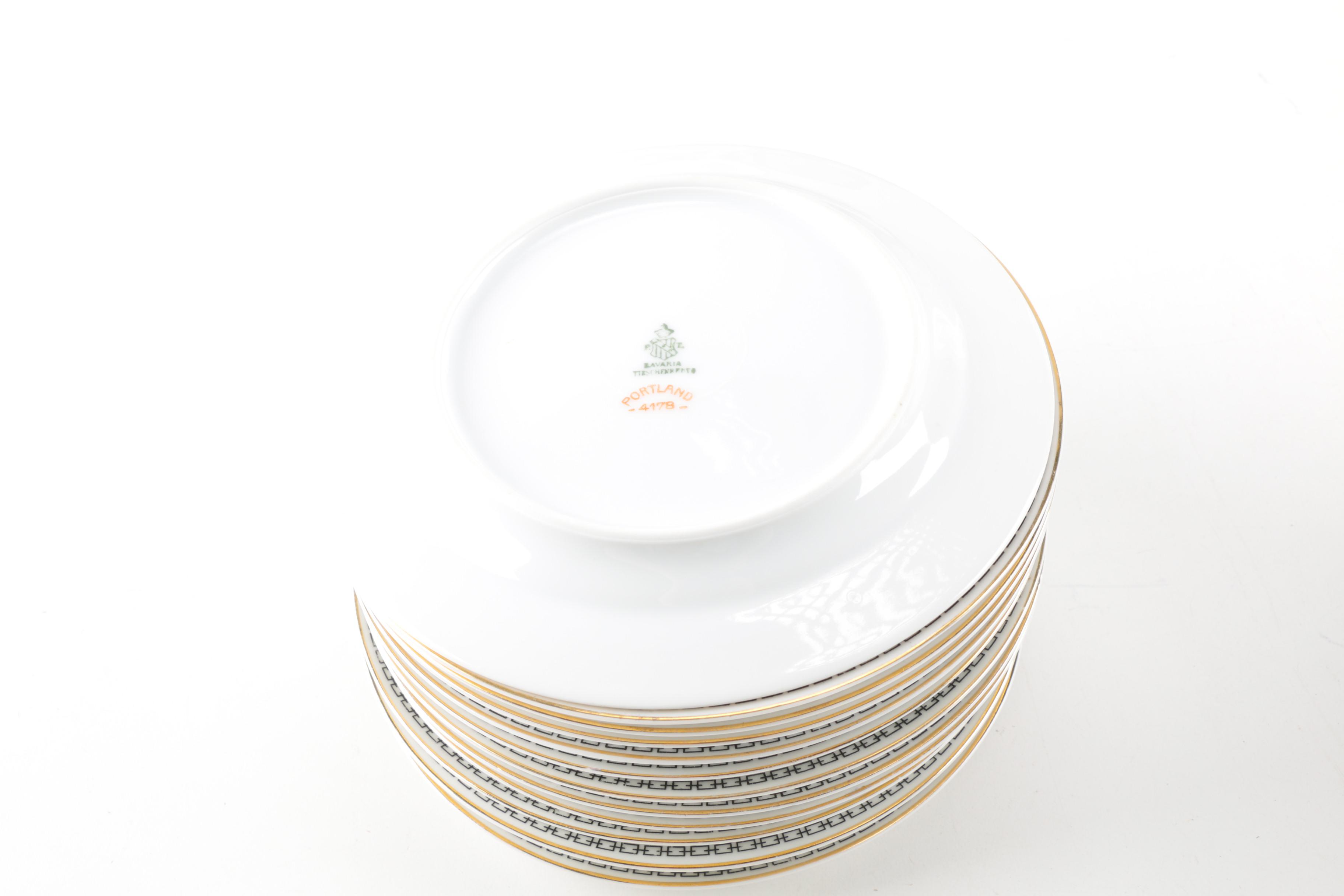 Tirschenreuth Porcelain "Portland" Table Service
