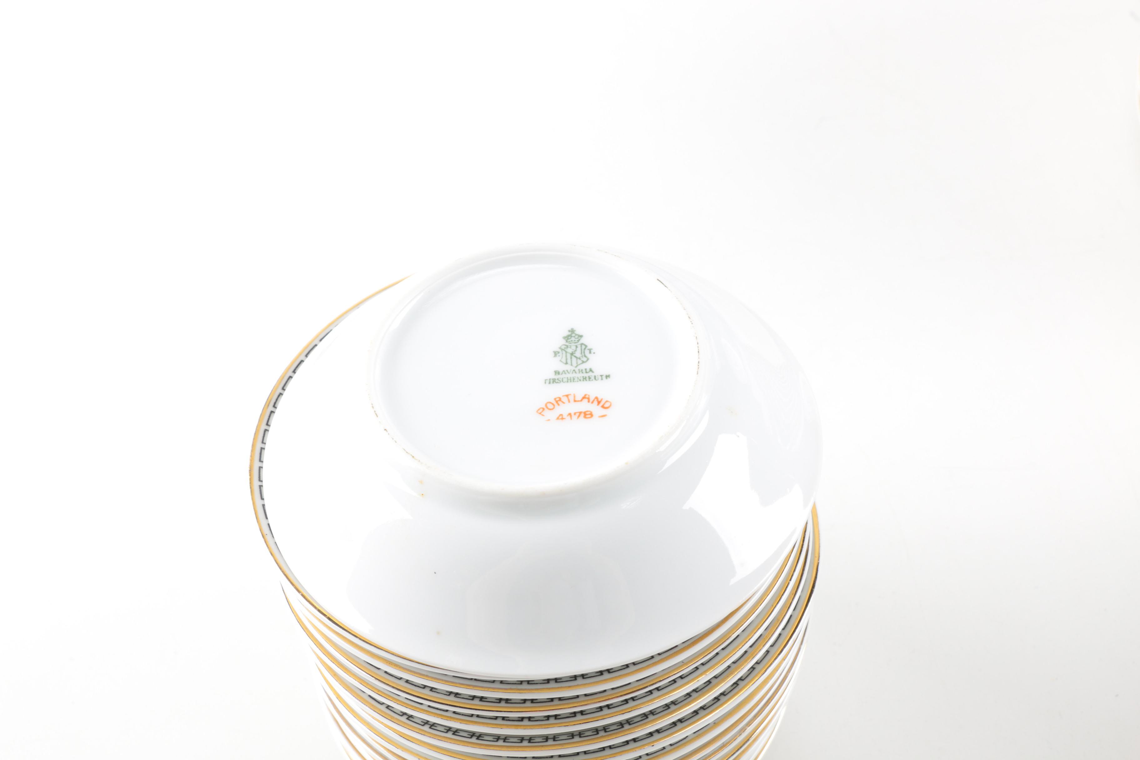 Tirschenreuth Porcelain "Portland" Table Service