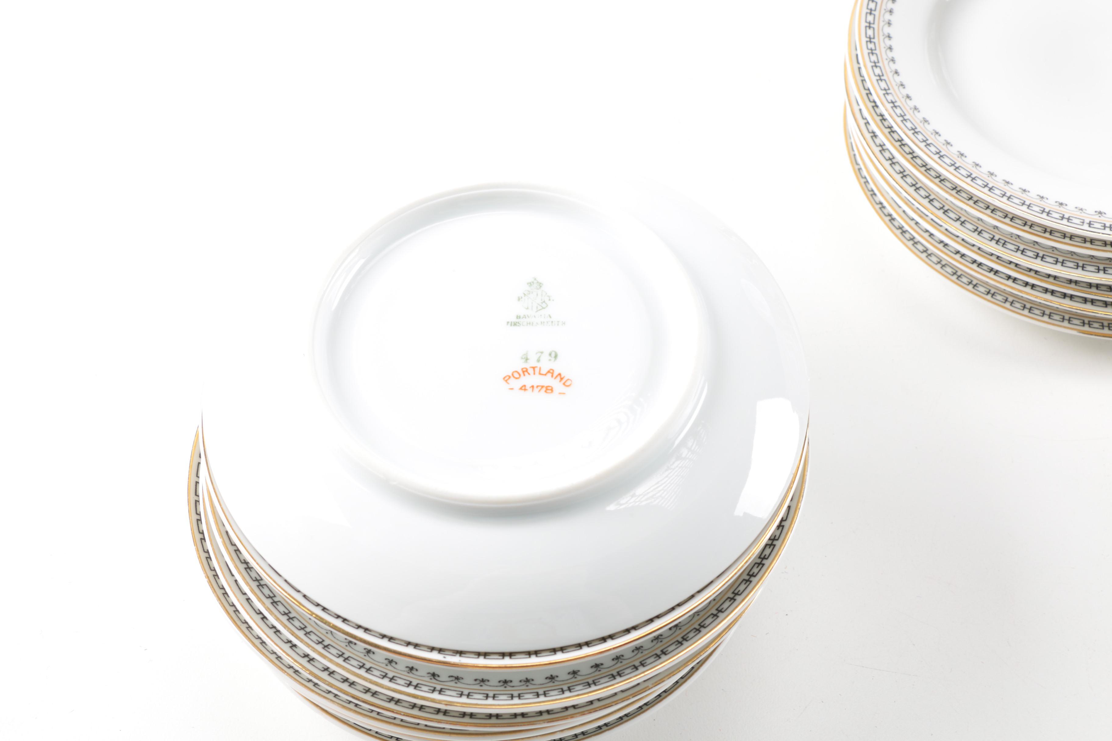 Tirschenreuth Porcelain "Portland" Table Service