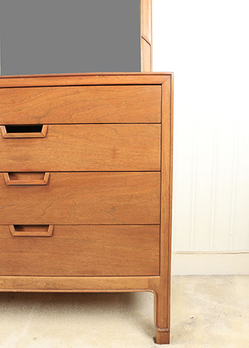Mid Century Modern "Janus" Dresser and Mirror by Mount Airy