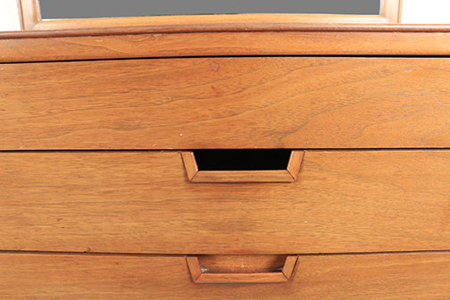 Mid Century Modern "Janus" Dresser and Mirror by Mount Airy