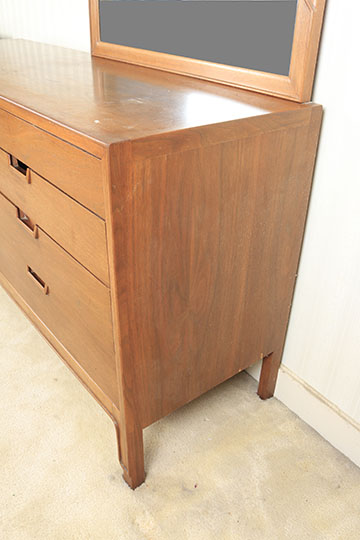 Mid Century Modern "Janus" Dresser and Mirror by Mount Airy