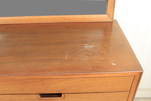 Mid Century Modern "Janus" Dresser and Mirror by Mount Airy