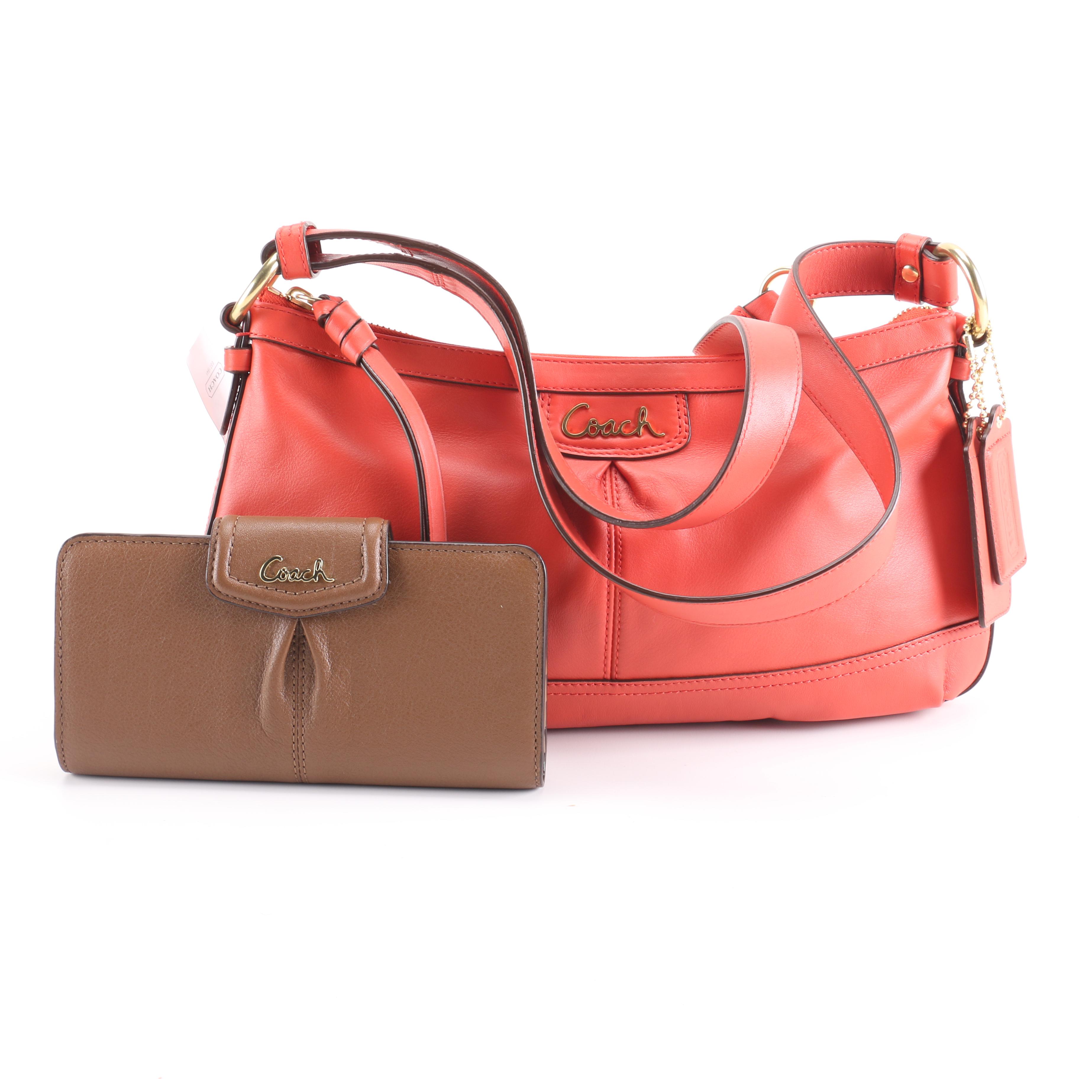 Coach Leather Shoulder Bag and Wallet