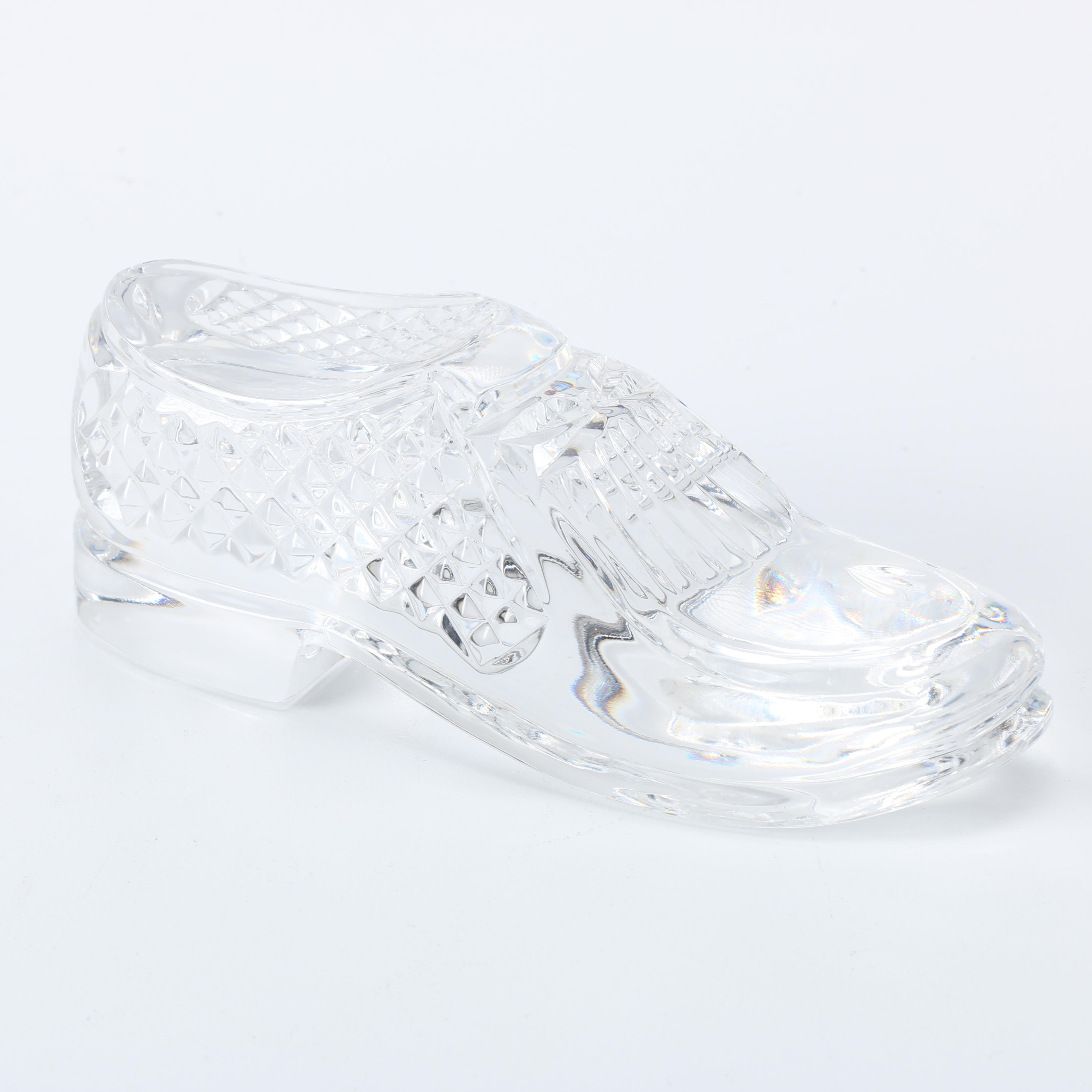 Waterford Crystal Golf Shoe Paperweight