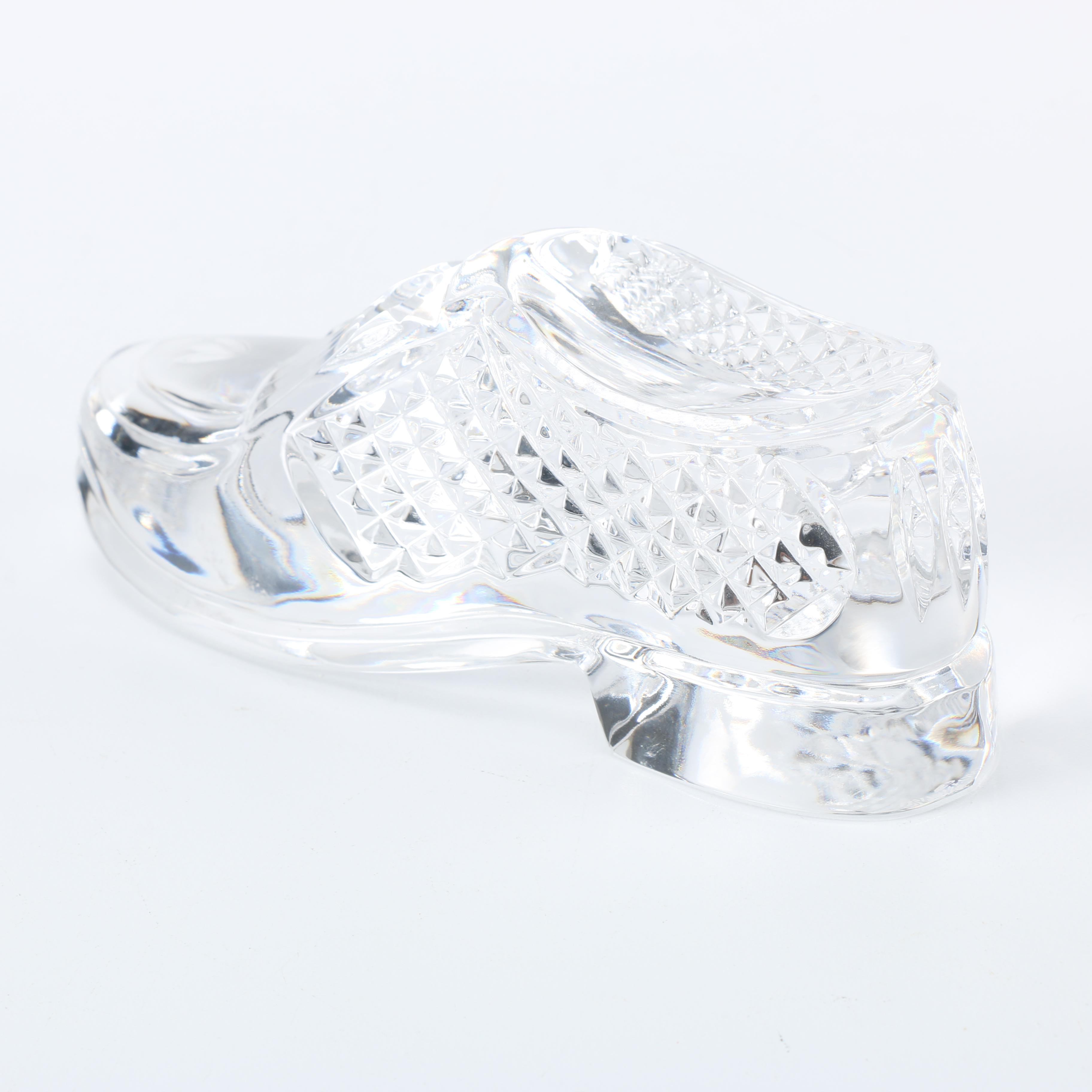 Waterford Crystal Golf Shoe Paperweight
