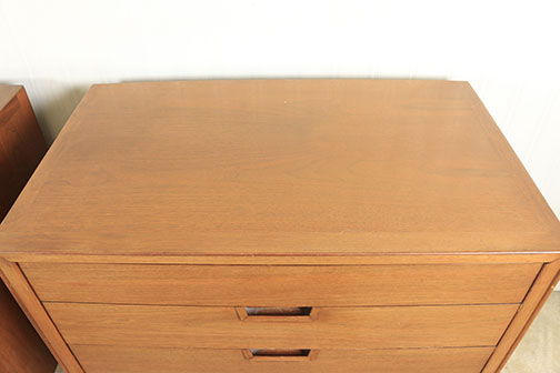 Mid Century Modern "Janus" Dressers and Nightstand by Mount Airy