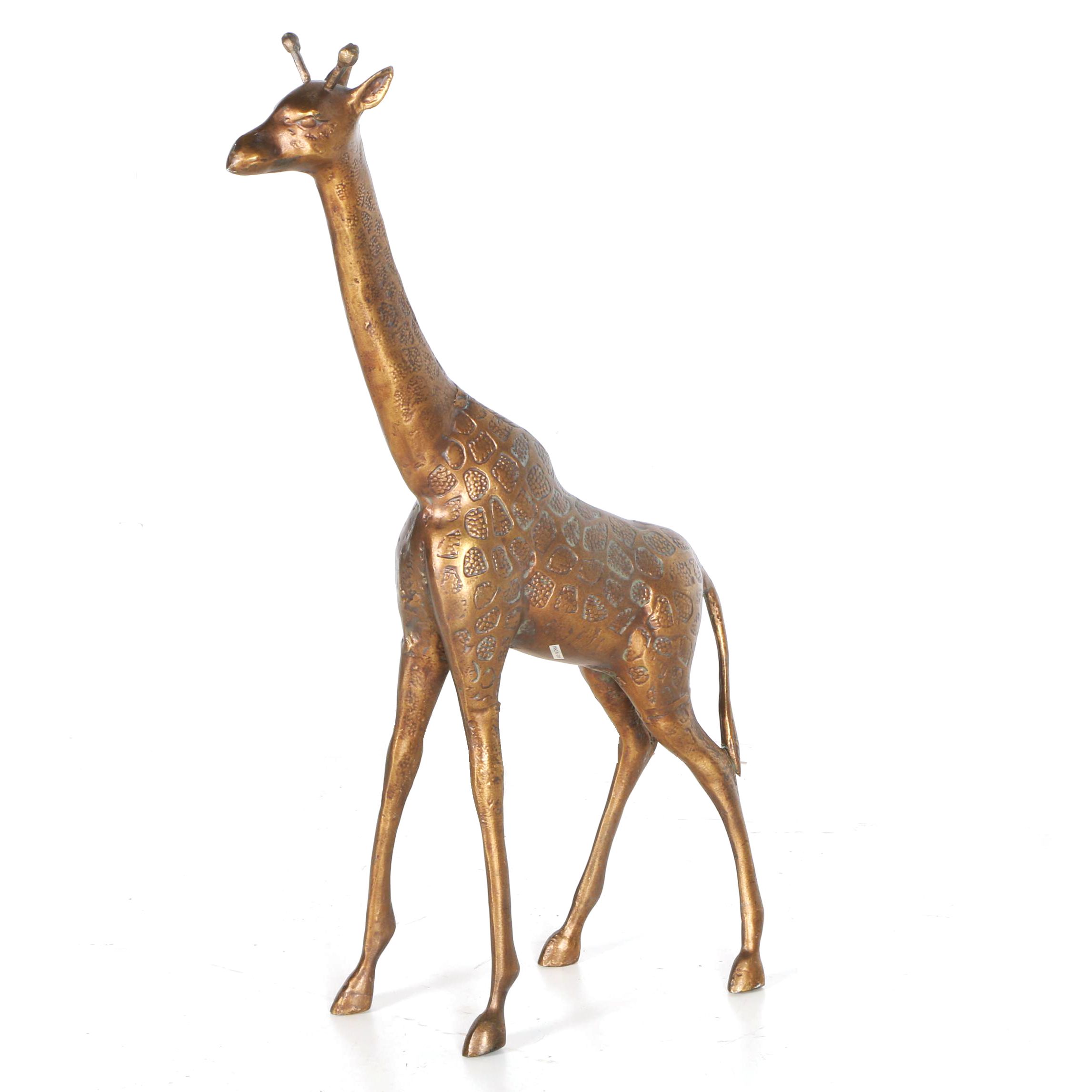 Bronze Finish Giraffe Statue