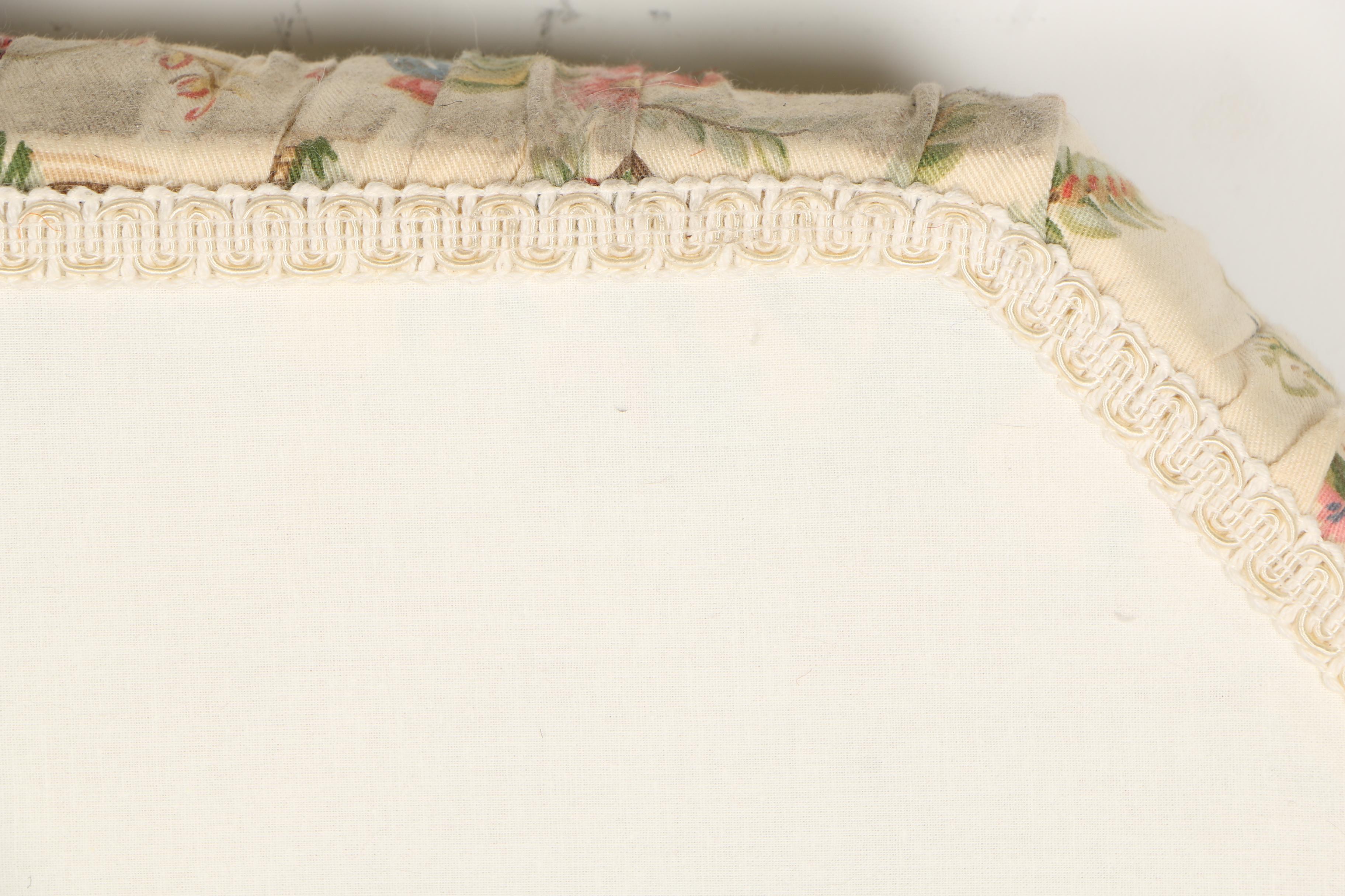 Upholstered Headboard With Asian Inspired Fabric