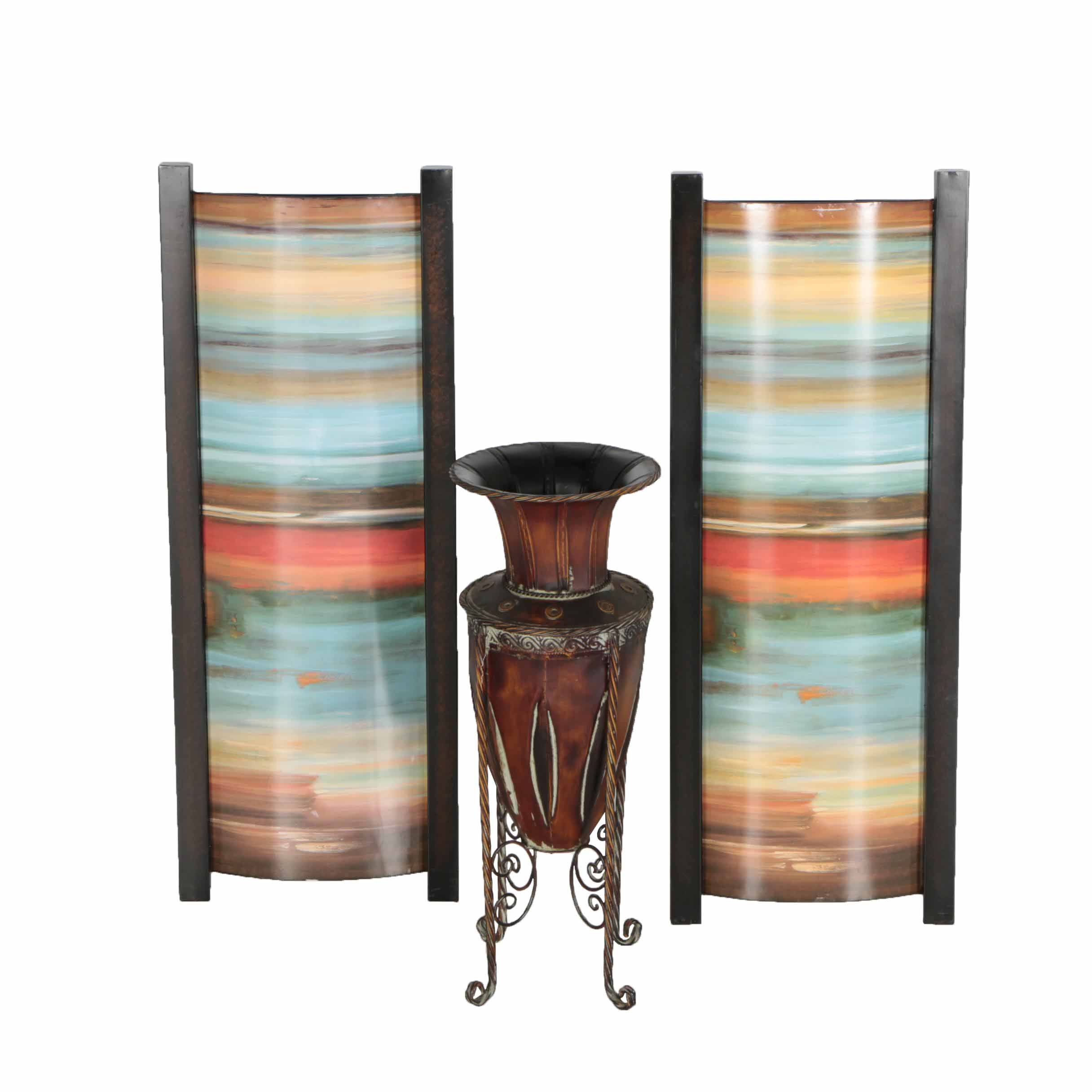 Wall Panels and Floor Vase