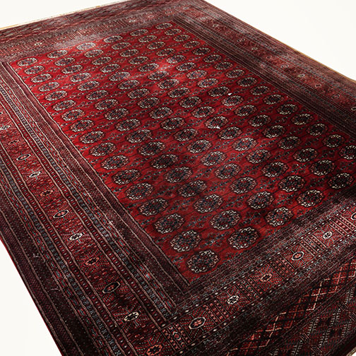 Hand-Knotted Pakistani Royal Bokhara Area Rug