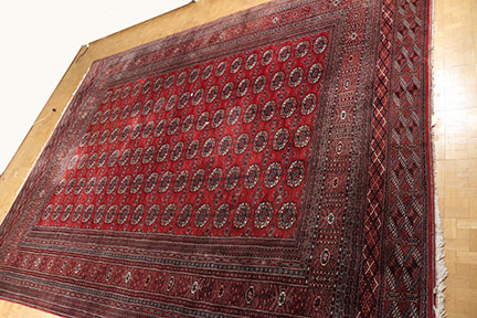 Hand-Knotted Pakistani Royal Bokhara Area Rug