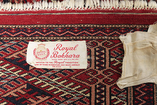Hand-Knotted Pakistani Royal Bokhara Area Rug