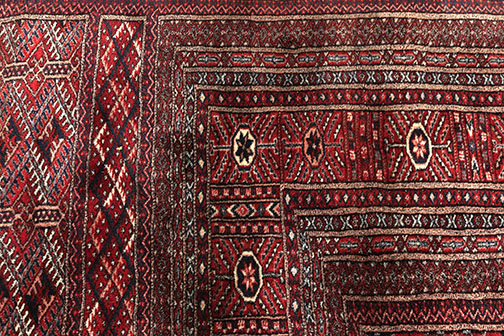 Hand-Knotted Pakistani Royal Bokhara Area Rug